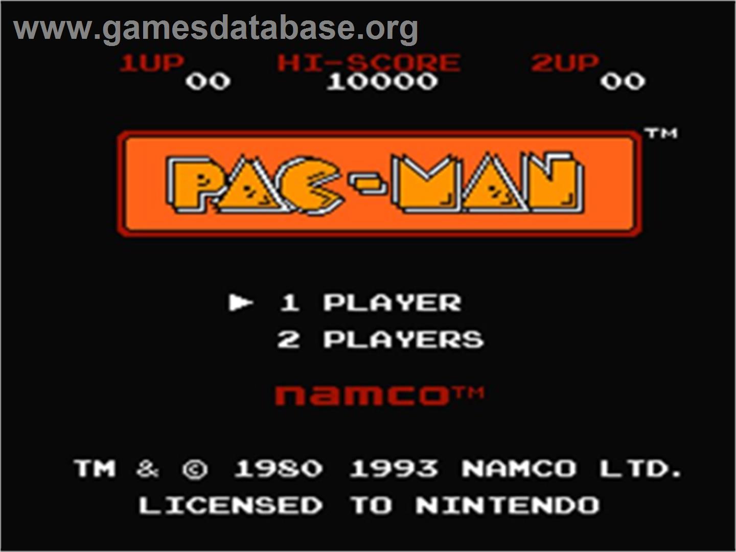 Pacman (Frederic Carbonero) - Amstrad CPC - Artwork - Title Screen