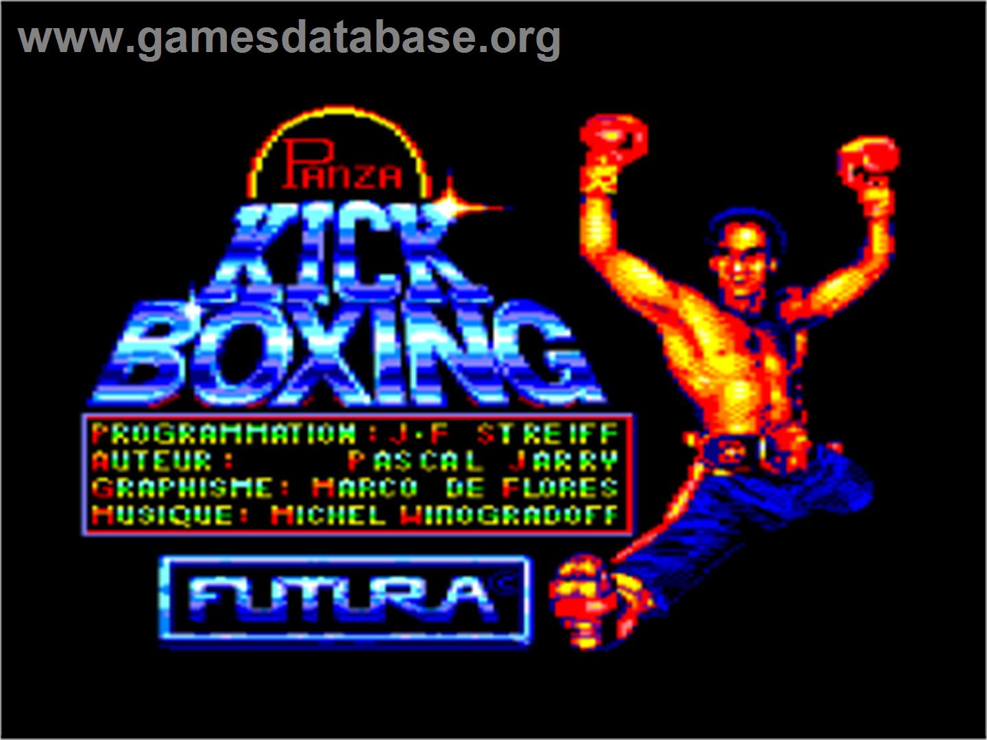 Panza Kick Boxing - Amstrad CPC - Artwork - Title Screen