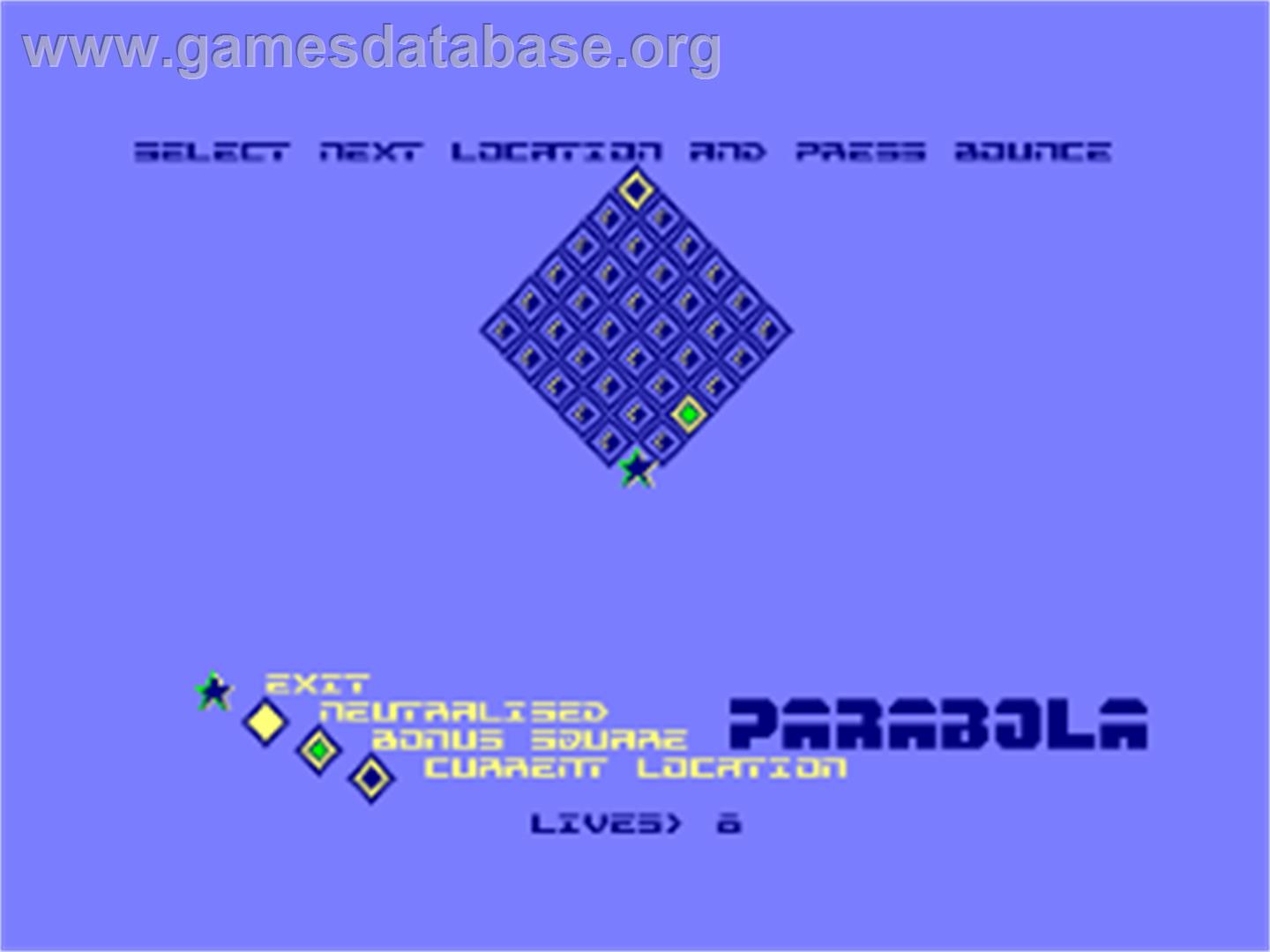 Parabola - Amstrad CPC - Artwork - Title Screen