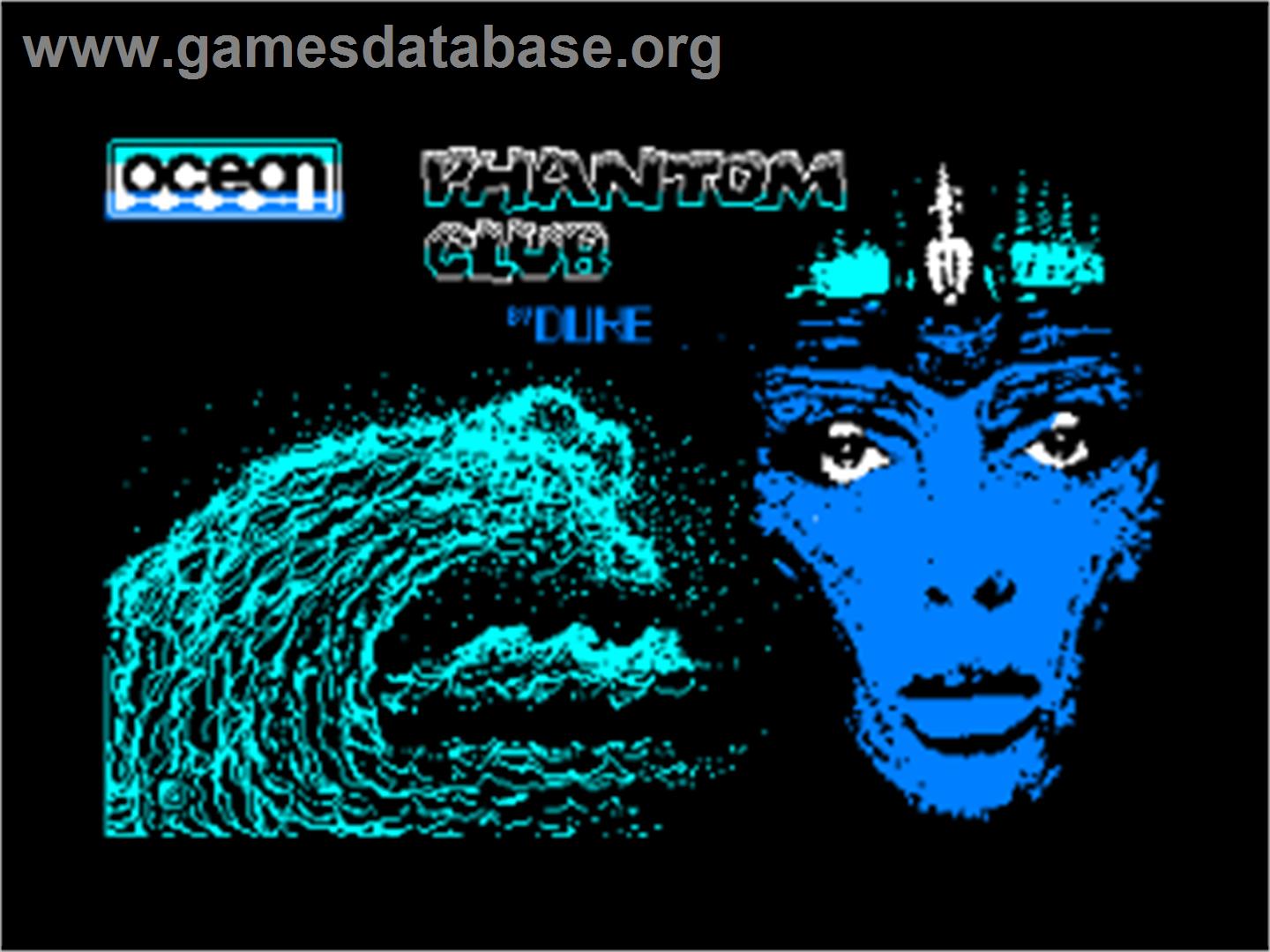 Phantom Club - Amstrad CPC - Artwork - Title Screen