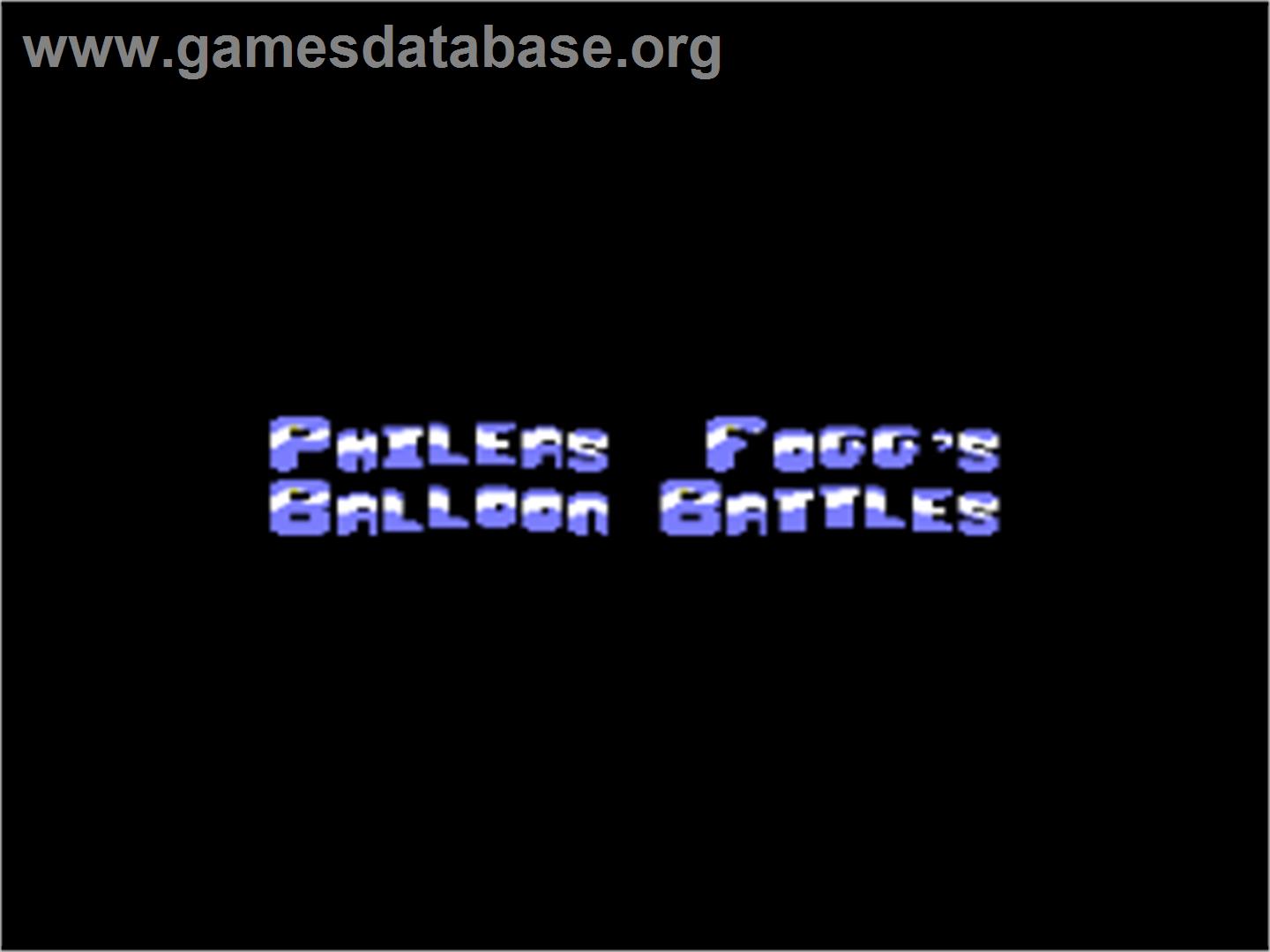 Phileas Fogg's Balloon Battles - Amstrad CPC - Artwork - Title Screen