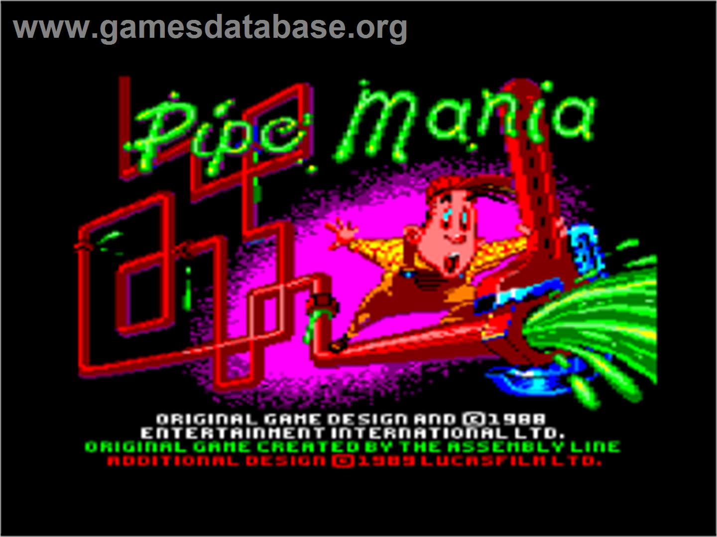 Pipe Mania - Amstrad CPC - Artwork - Title Screen