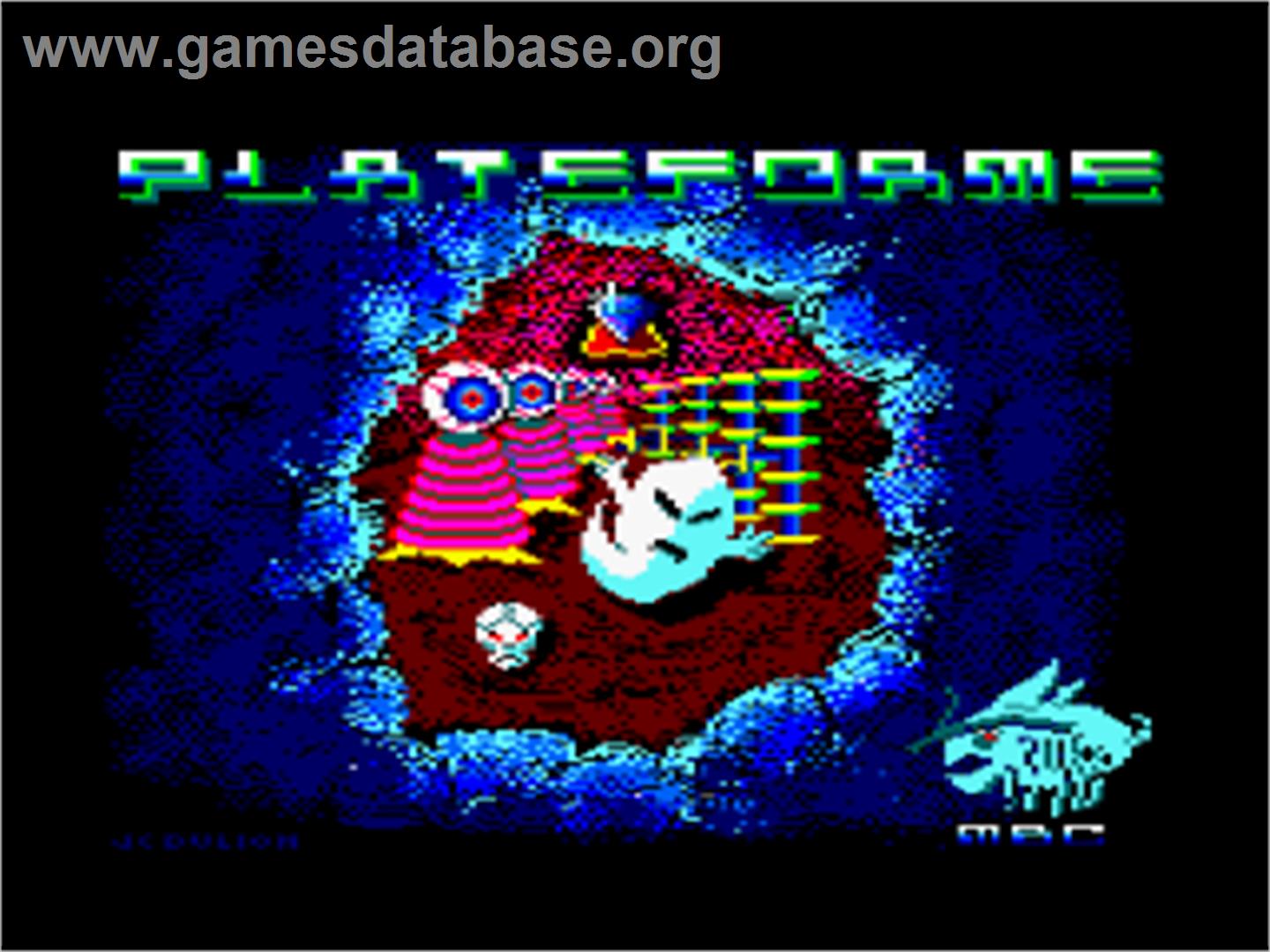Plateforme - Amstrad CPC - Artwork - Title Screen