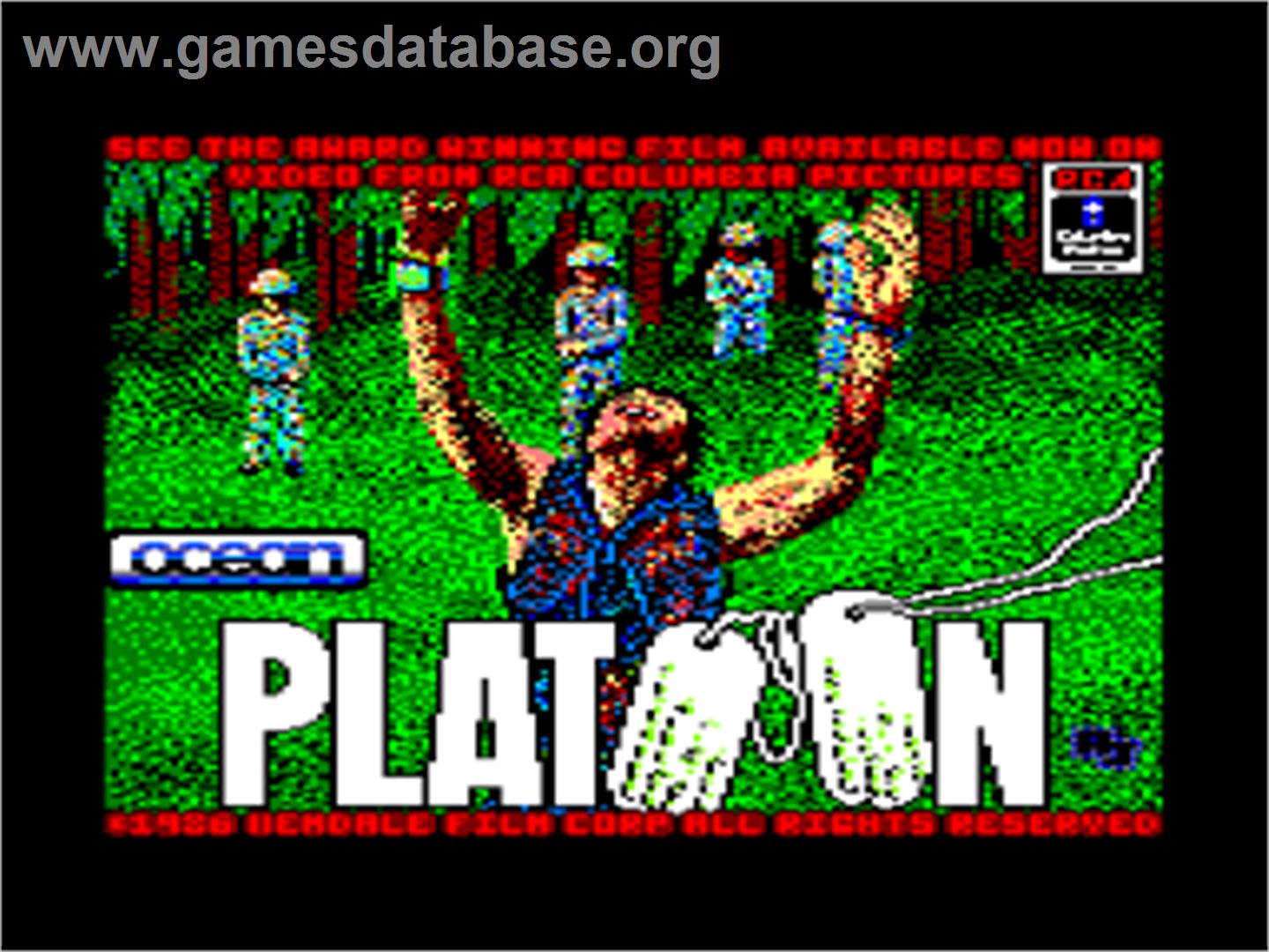 Platoon - Amstrad CPC - Artwork - Title Screen