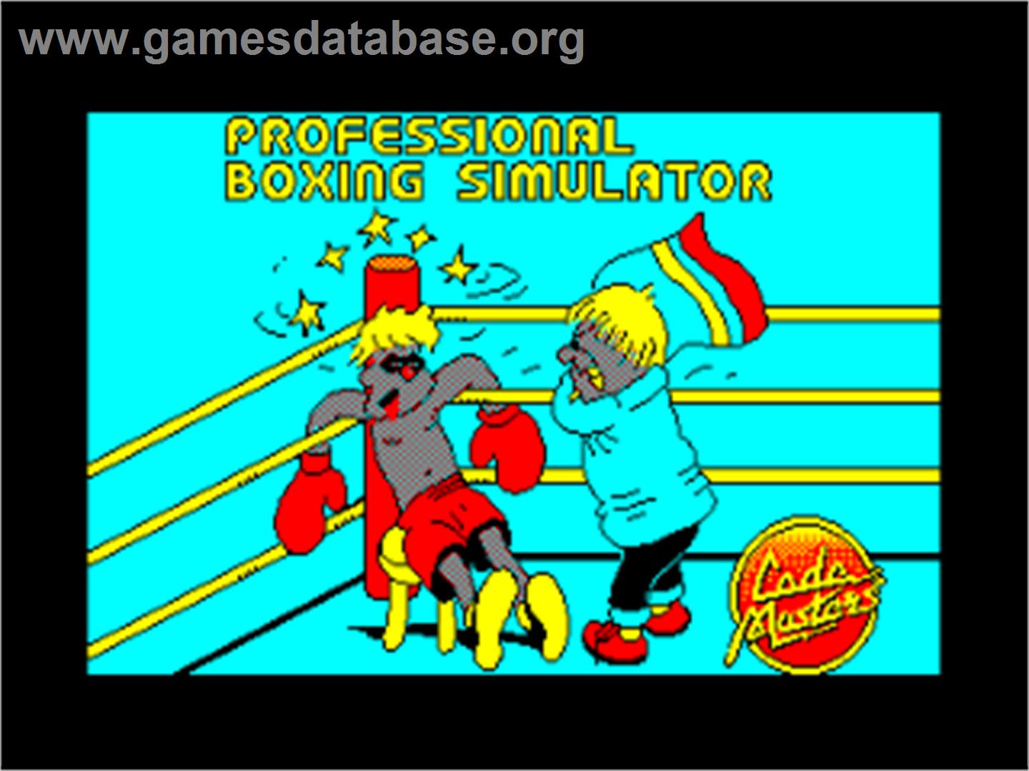 Pro Boxing Simulator - Amstrad CPC - Artwork - Title Screen