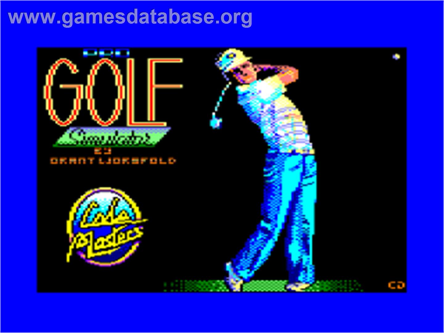 Pro Golf Simulator - Amstrad CPC - Artwork - Title Screen