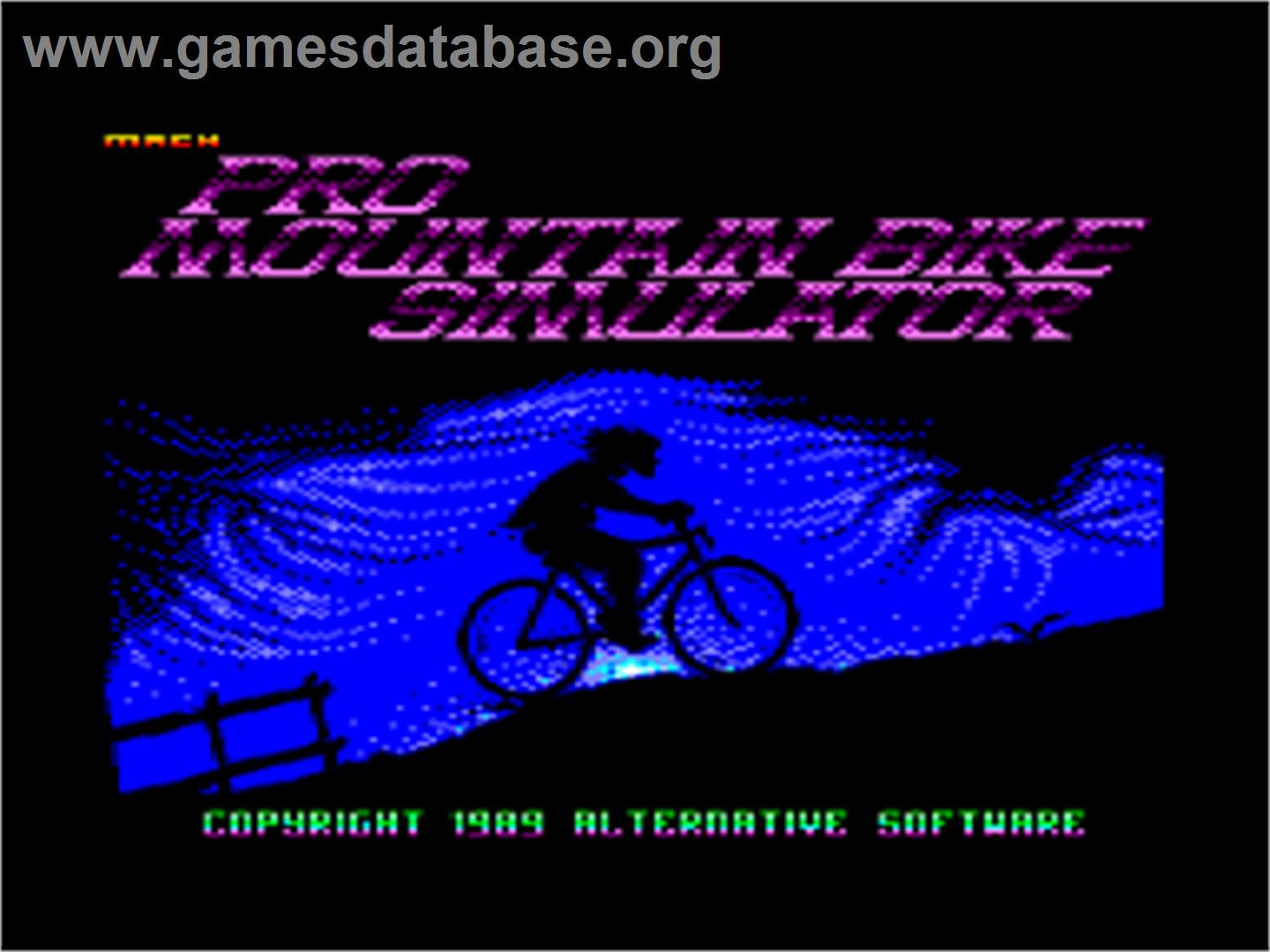 Pro Mountain Bike Simulator - Amstrad CPC - Artwork - Title Screen