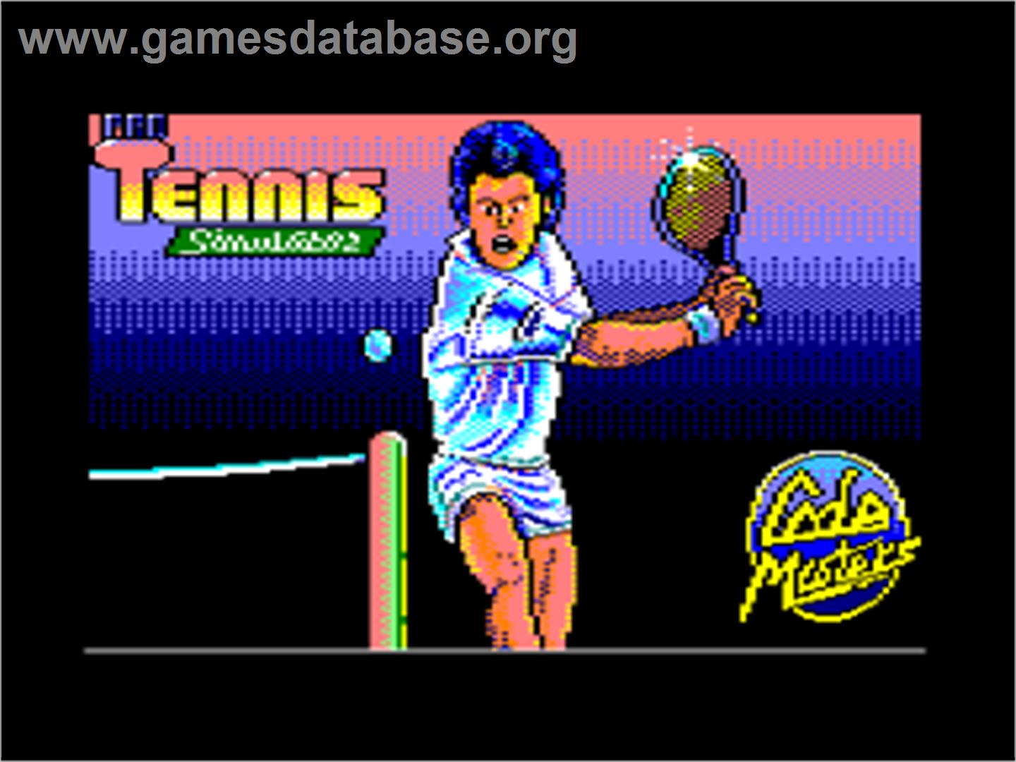 Pro Tennis Simulator - Amstrad CPC - Artwork - Title Screen