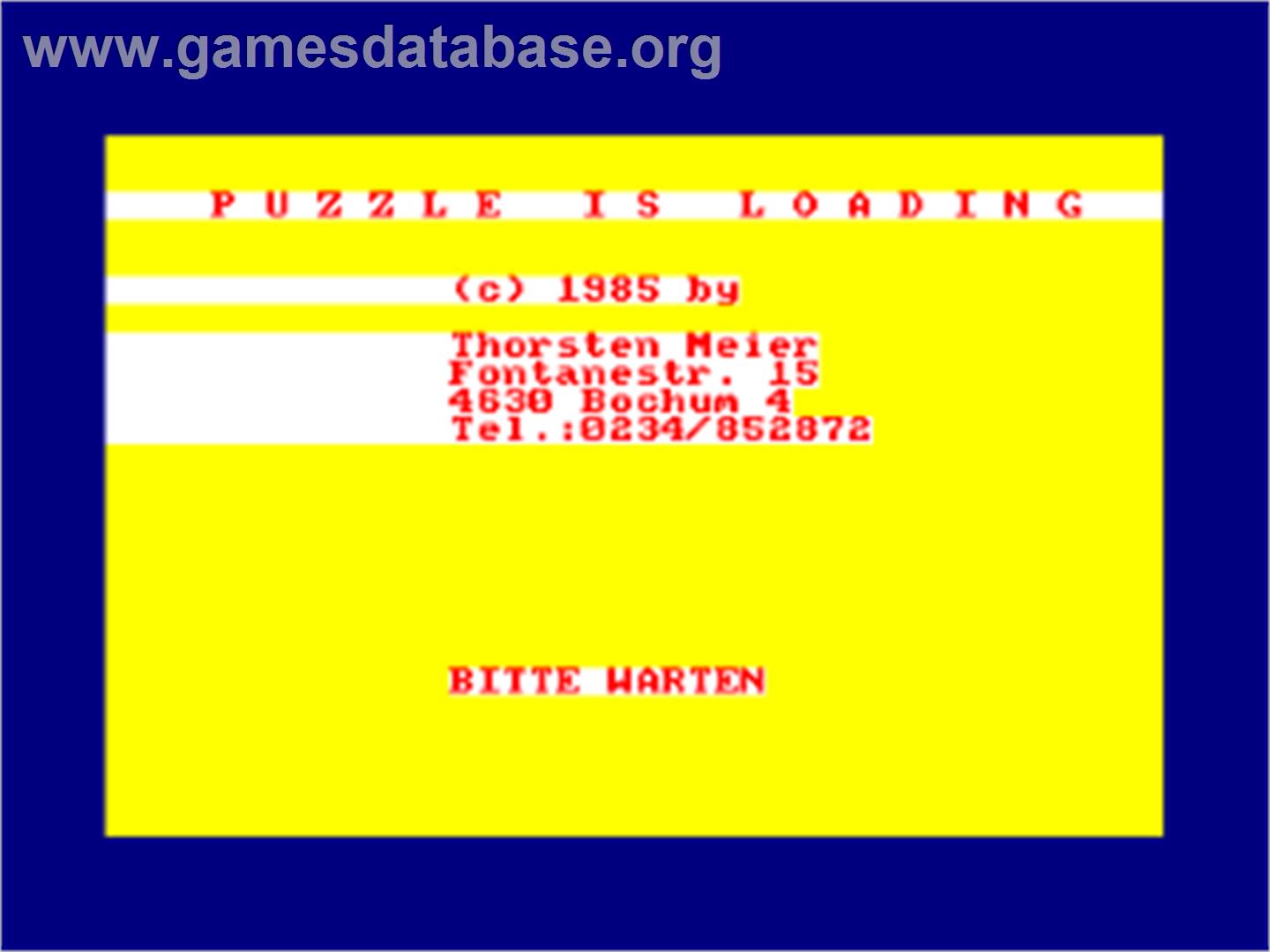Puzzle - Amstrad CPC - Artwork - Title Screen