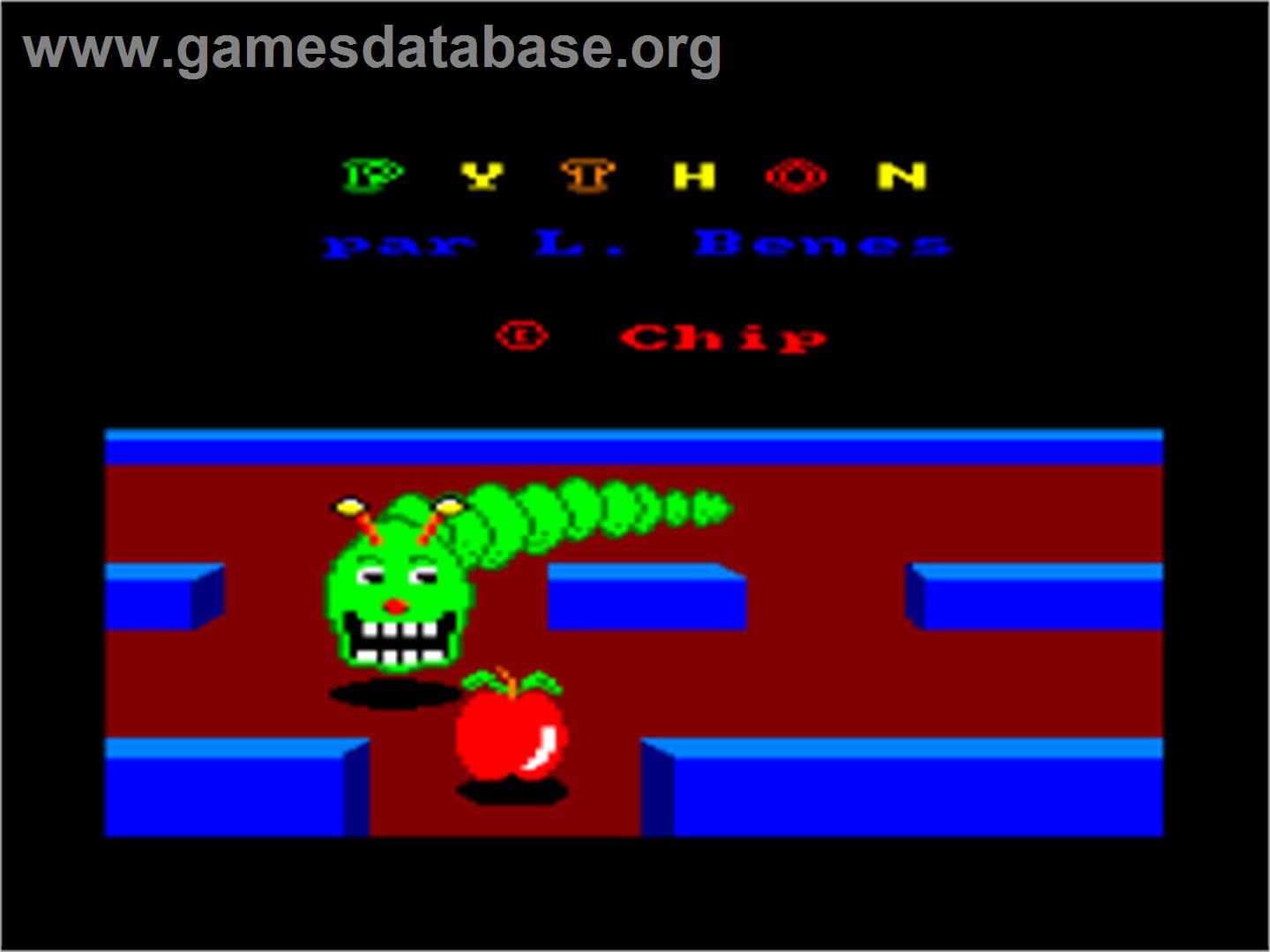 Python - Amstrad CPC - Artwork - Title Screen