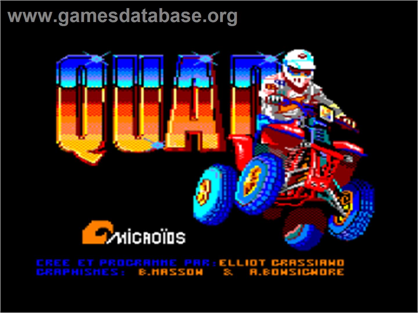 Quad - Amstrad CPC - Artwork - Title Screen