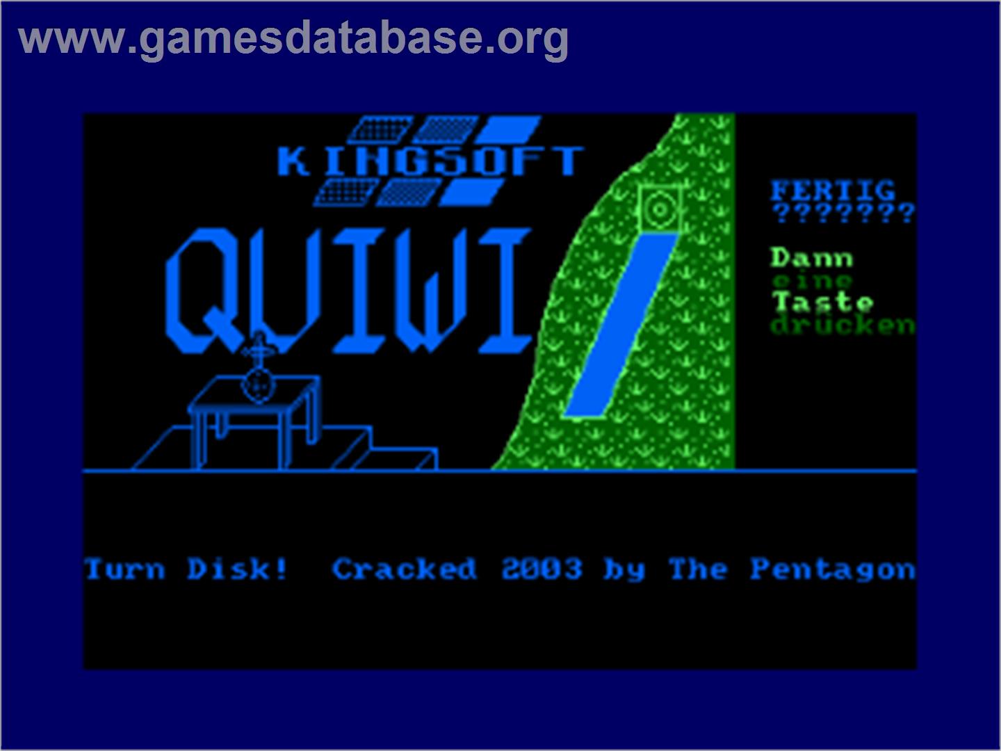 Quiwi - Amstrad CPC - Artwork - Title Screen