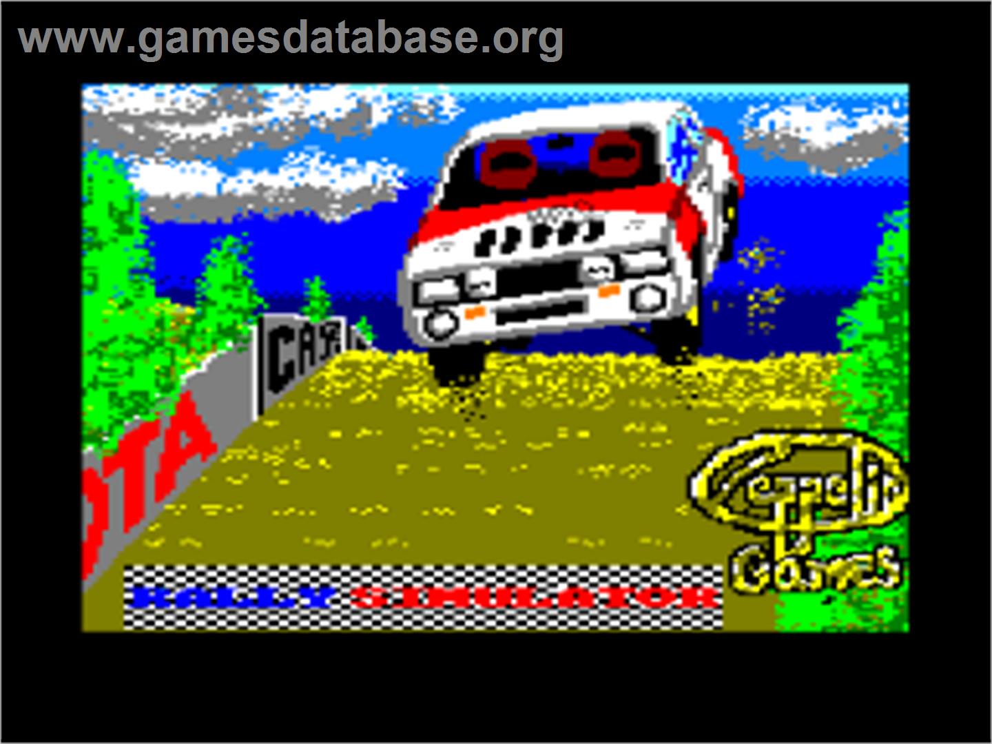 Rally Simulator - Amstrad CPC - Artwork - Title Screen