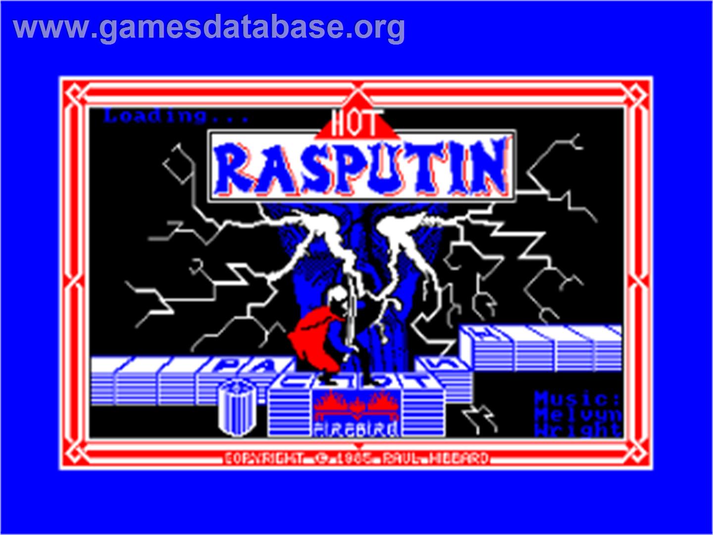 Rasputin - Amstrad CPC - Artwork - Title Screen
