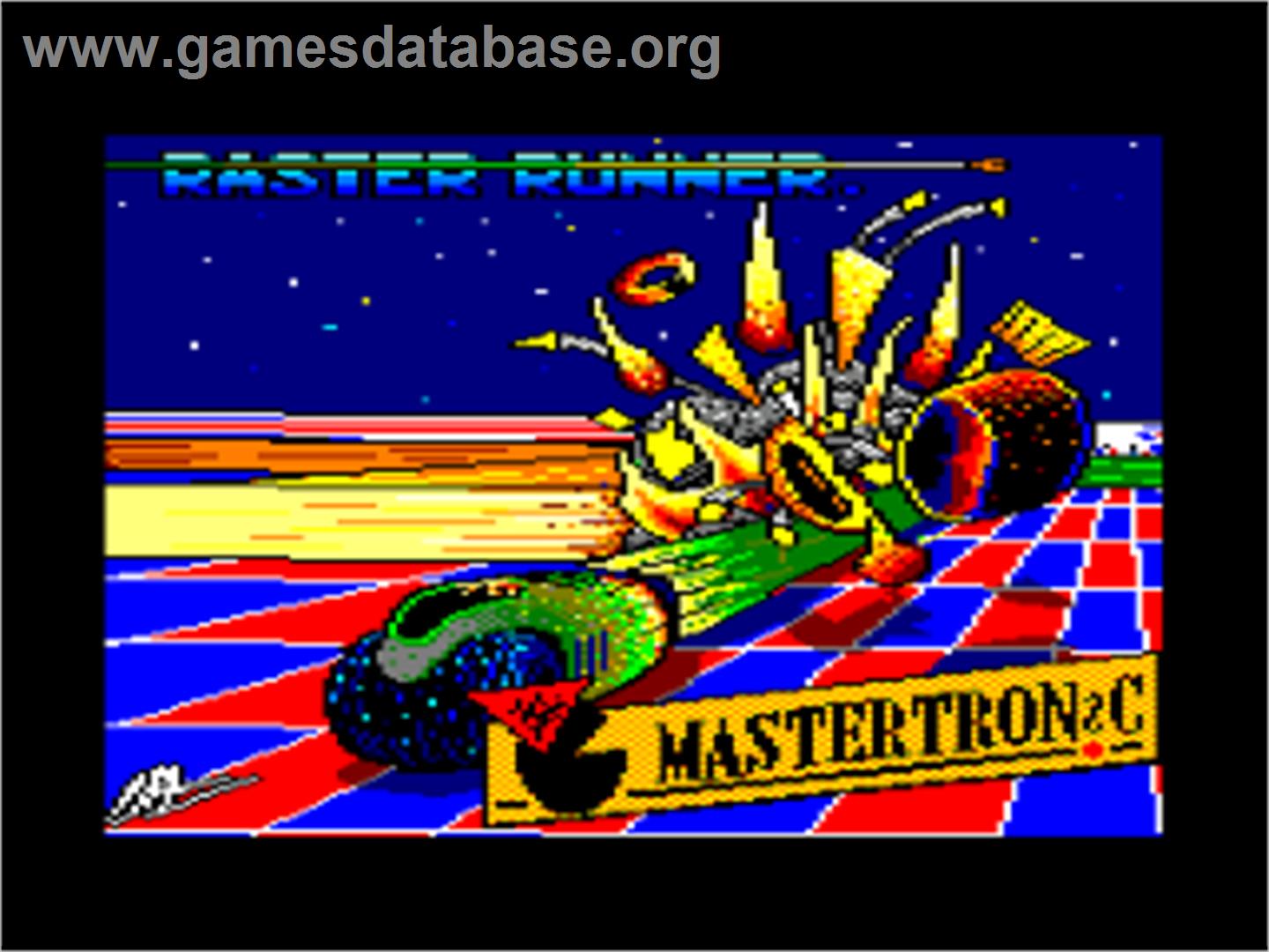 Raster Runner - Amstrad CPC - Artwork - Title Screen