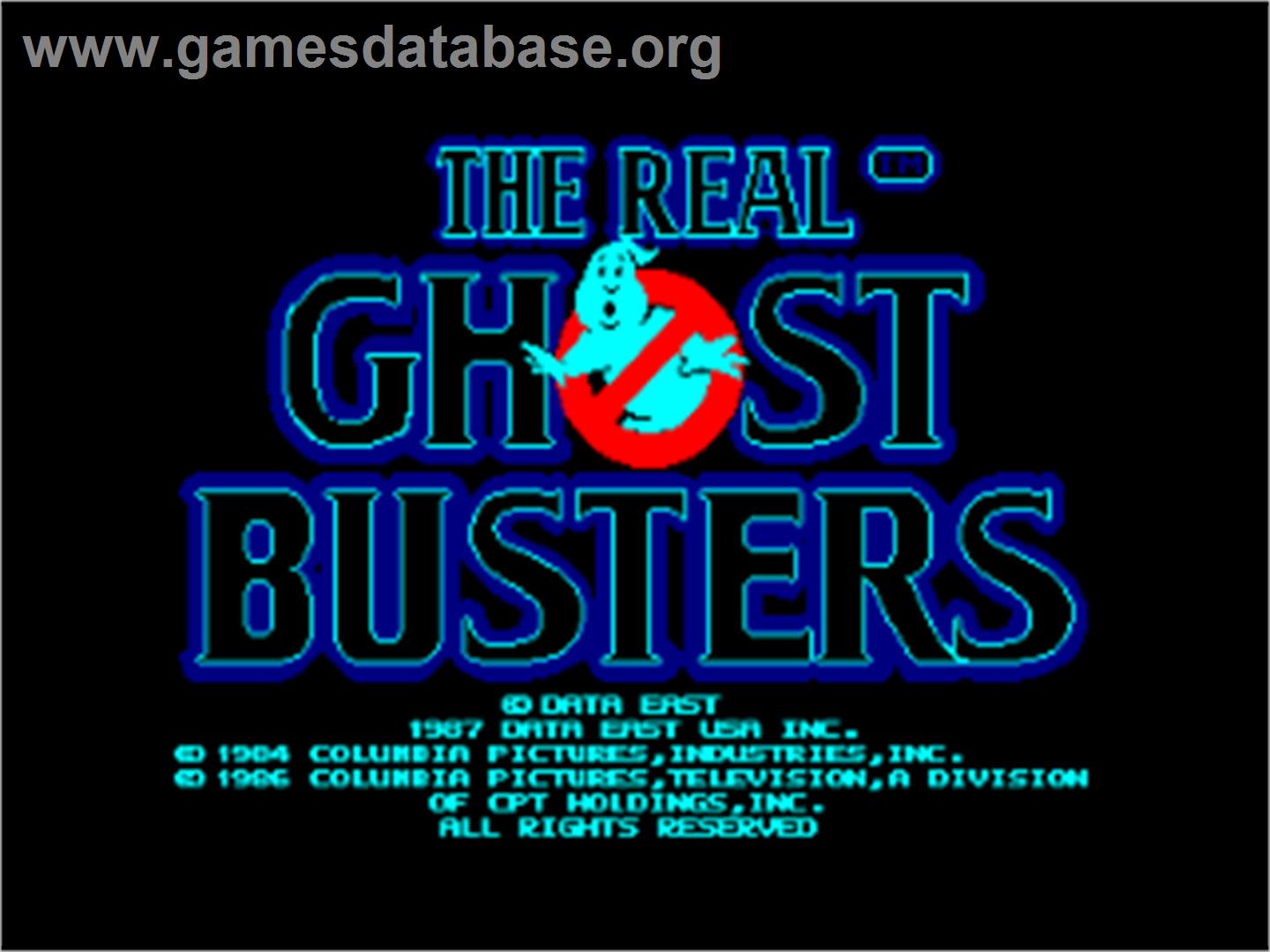 Real Ghostbusters, The - Amstrad CPC - Artwork - Title Screen
