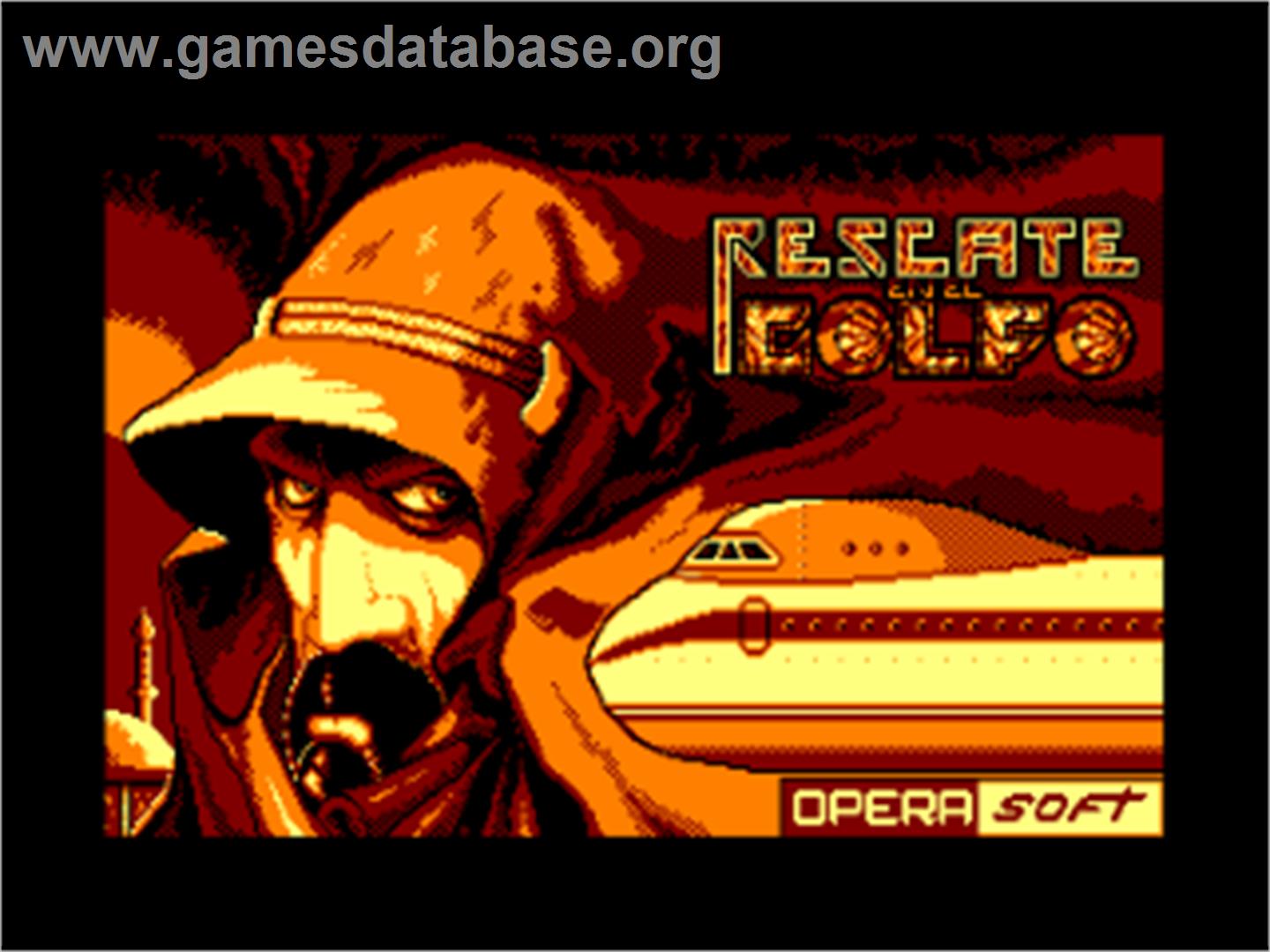 Rescate En El Golfo - Amstrad CPC - Artwork - Title Screen