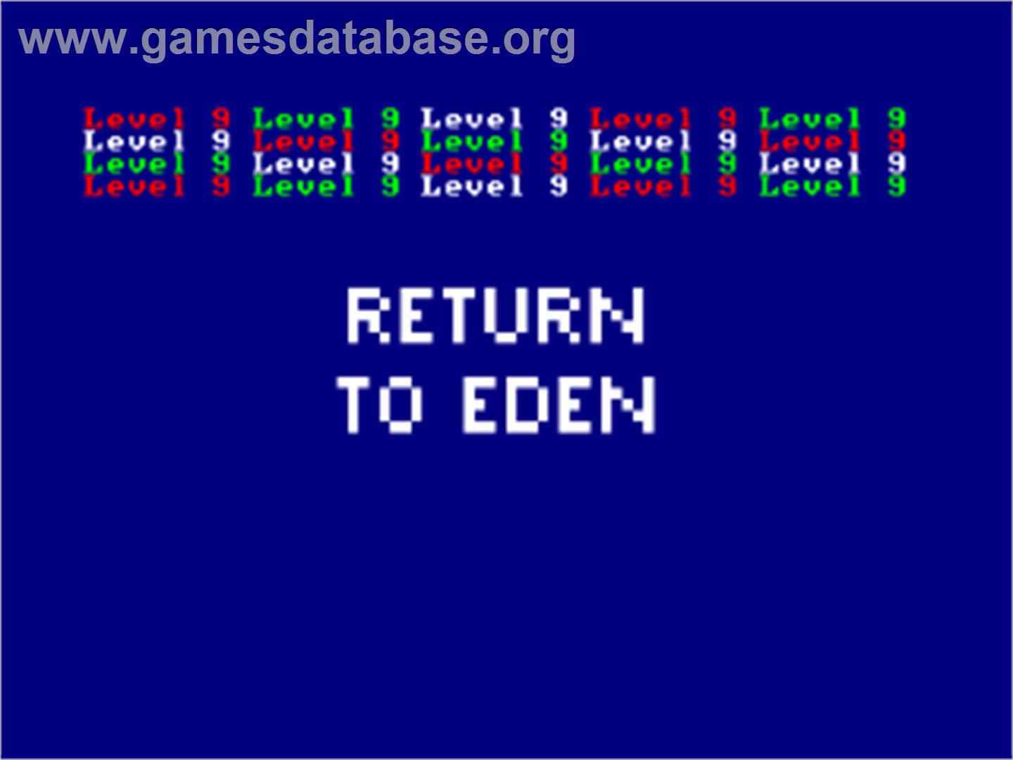 Return to Eden - Amstrad CPC - Artwork - Title Screen