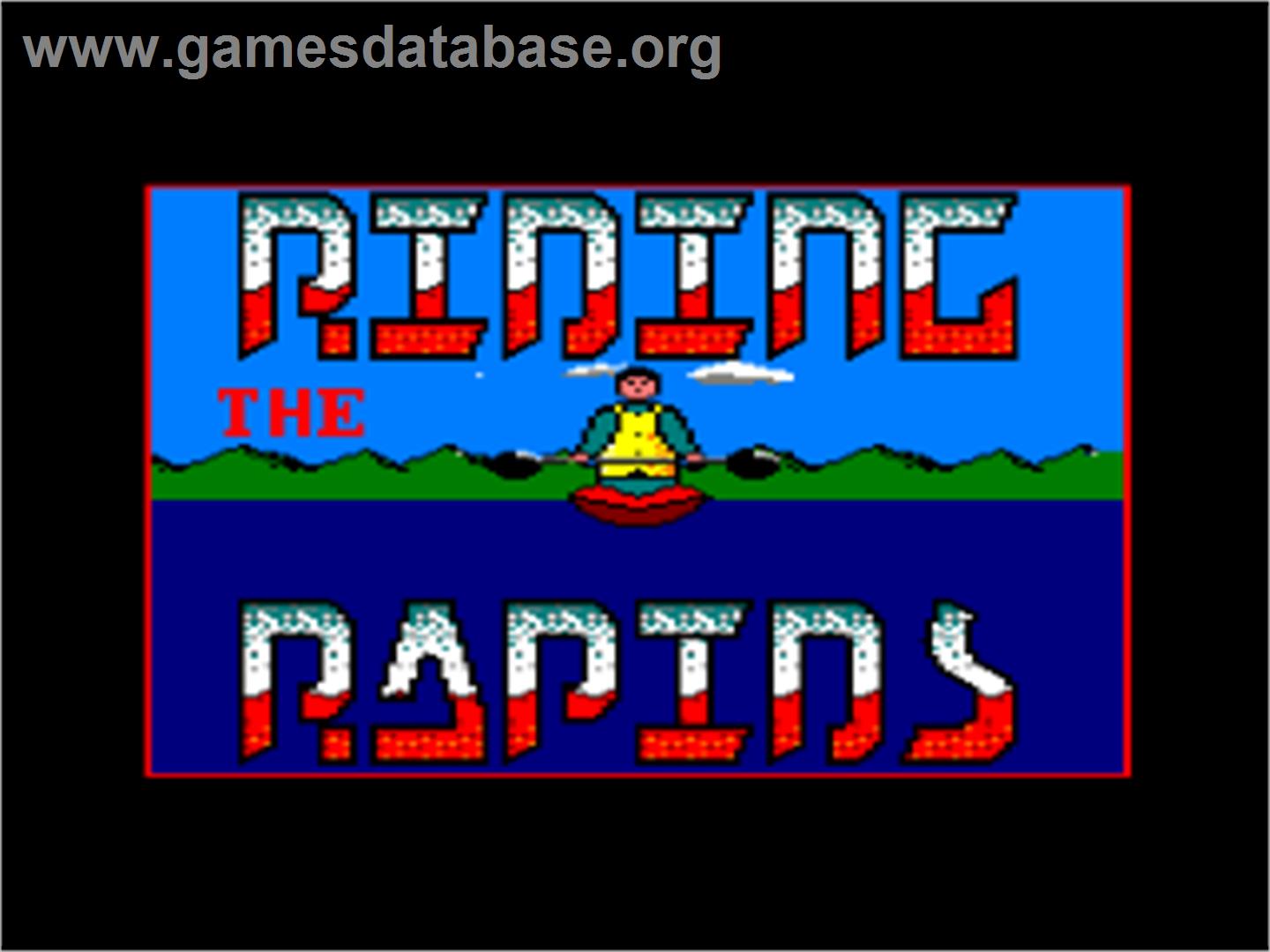 Riding The Rapids - Amstrad CPC - Artwork - Title Screen