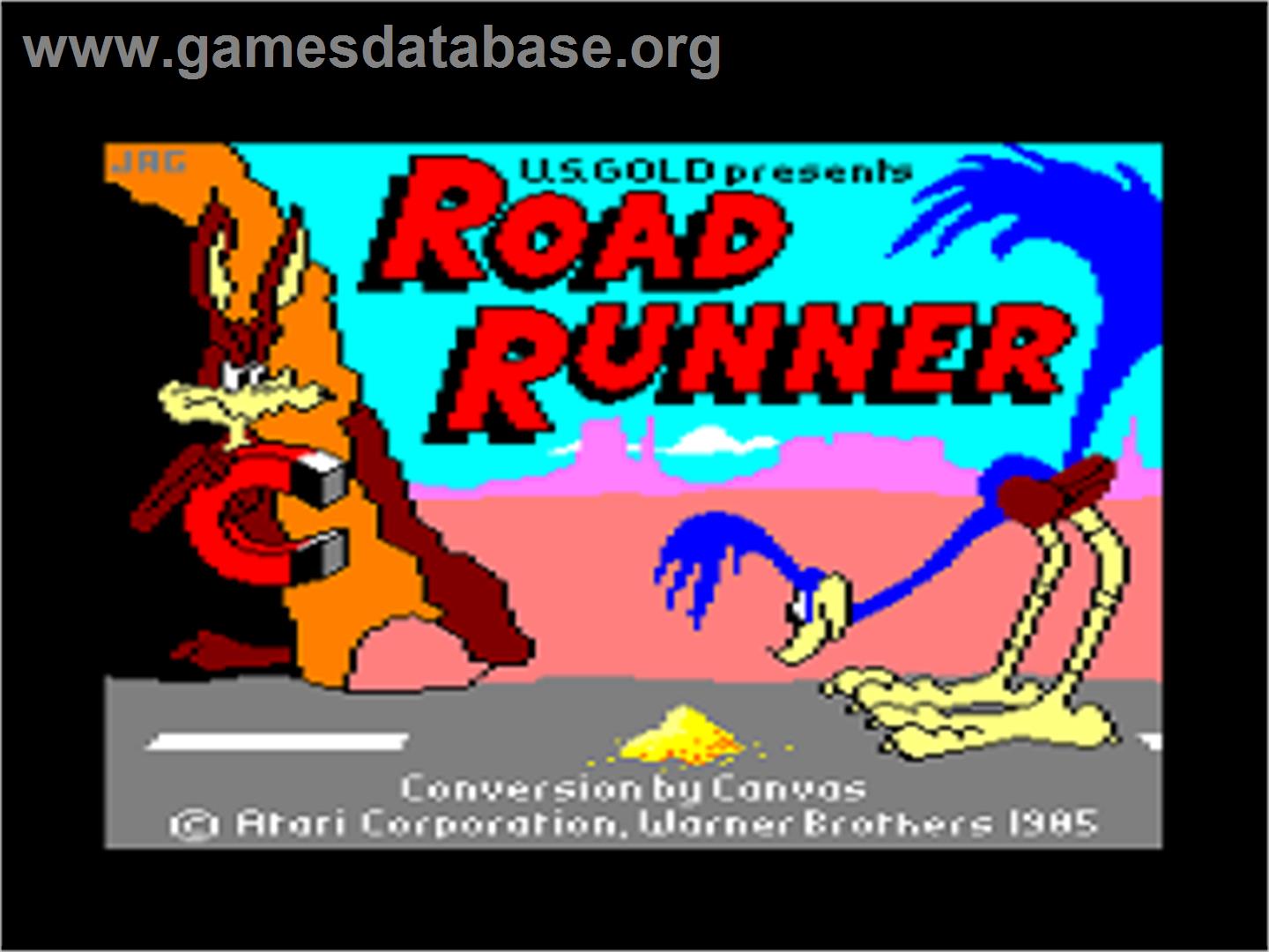 Road Runner And Wile E. Coyote - Amstrad CPC - Artwork - Title Screen