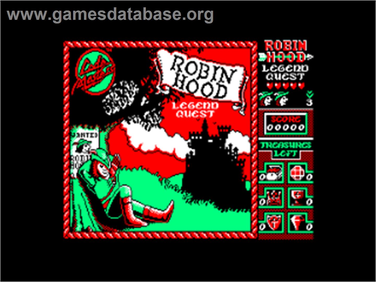 Robin Hood: Legend Quest - Amstrad CPC - Artwork - Title Screen