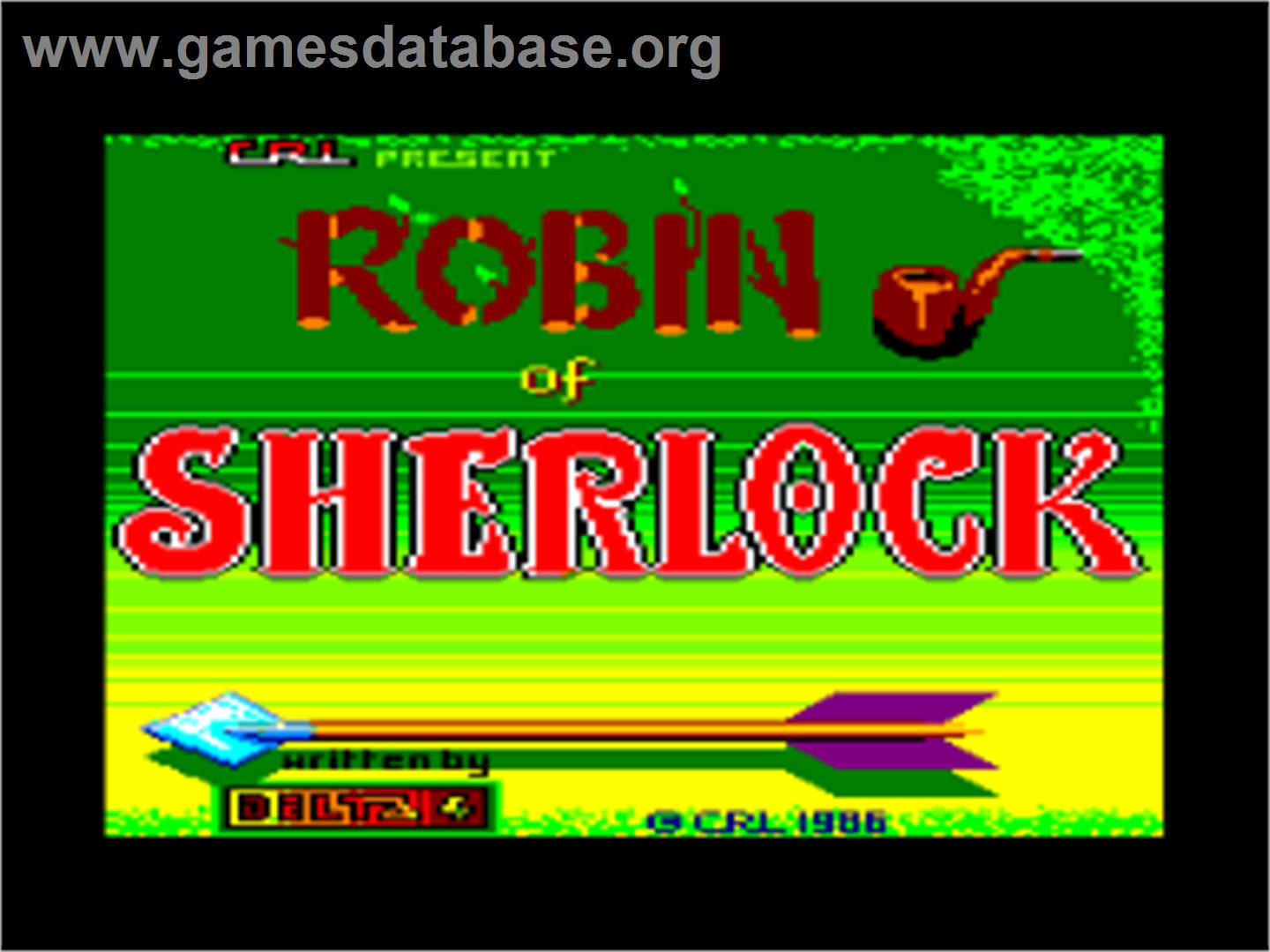 Robin Of Sherlock - Amstrad CPC - Artwork - Title Screen