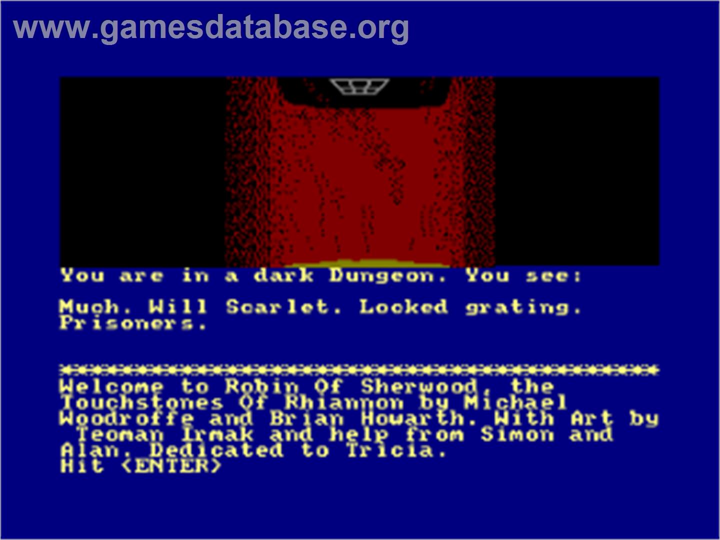 Robin of Sherwood: The Touchstones of Rhiannon - Amstrad CPC - Artwork - Title Screen