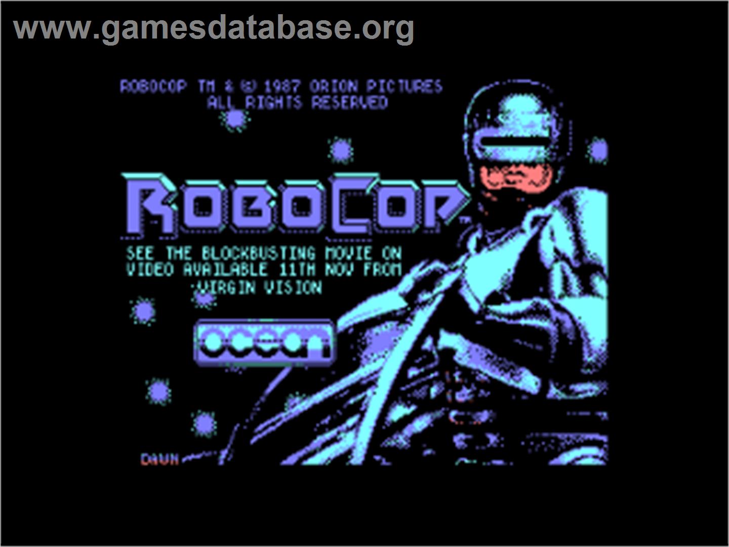Robocop - Amstrad CPC - Artwork - Title Screen