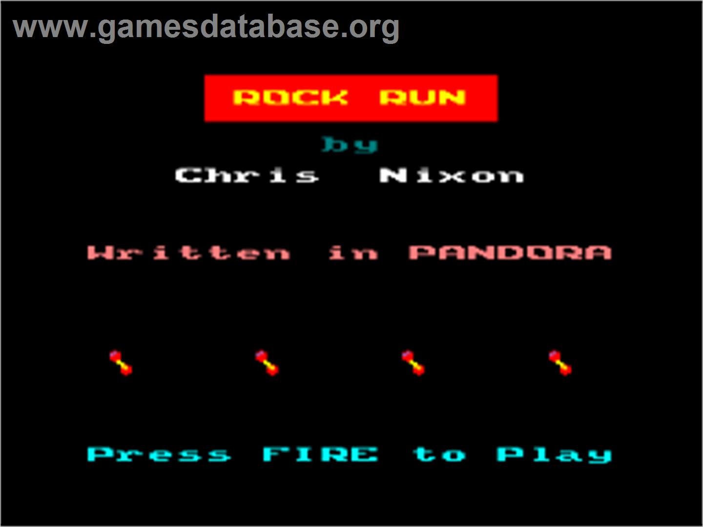 Rock Run - Amstrad CPC - Artwork - Title Screen