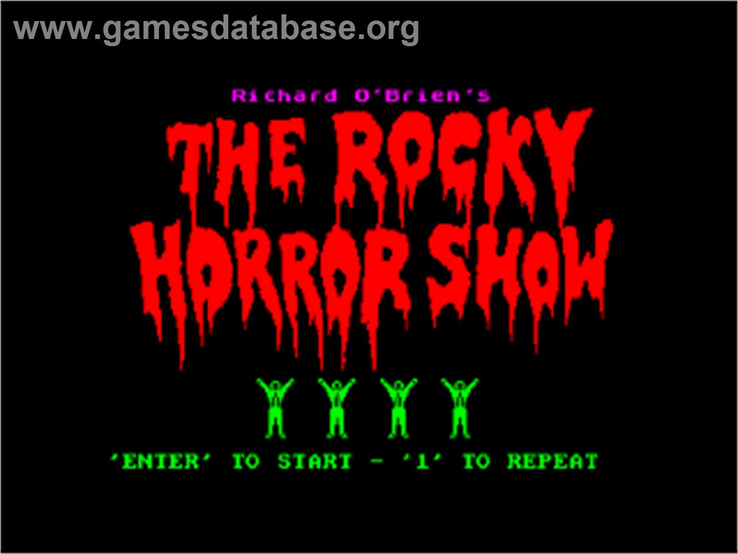 Rocky Horror Show, The - Amstrad CPC - Artwork - Title Screen