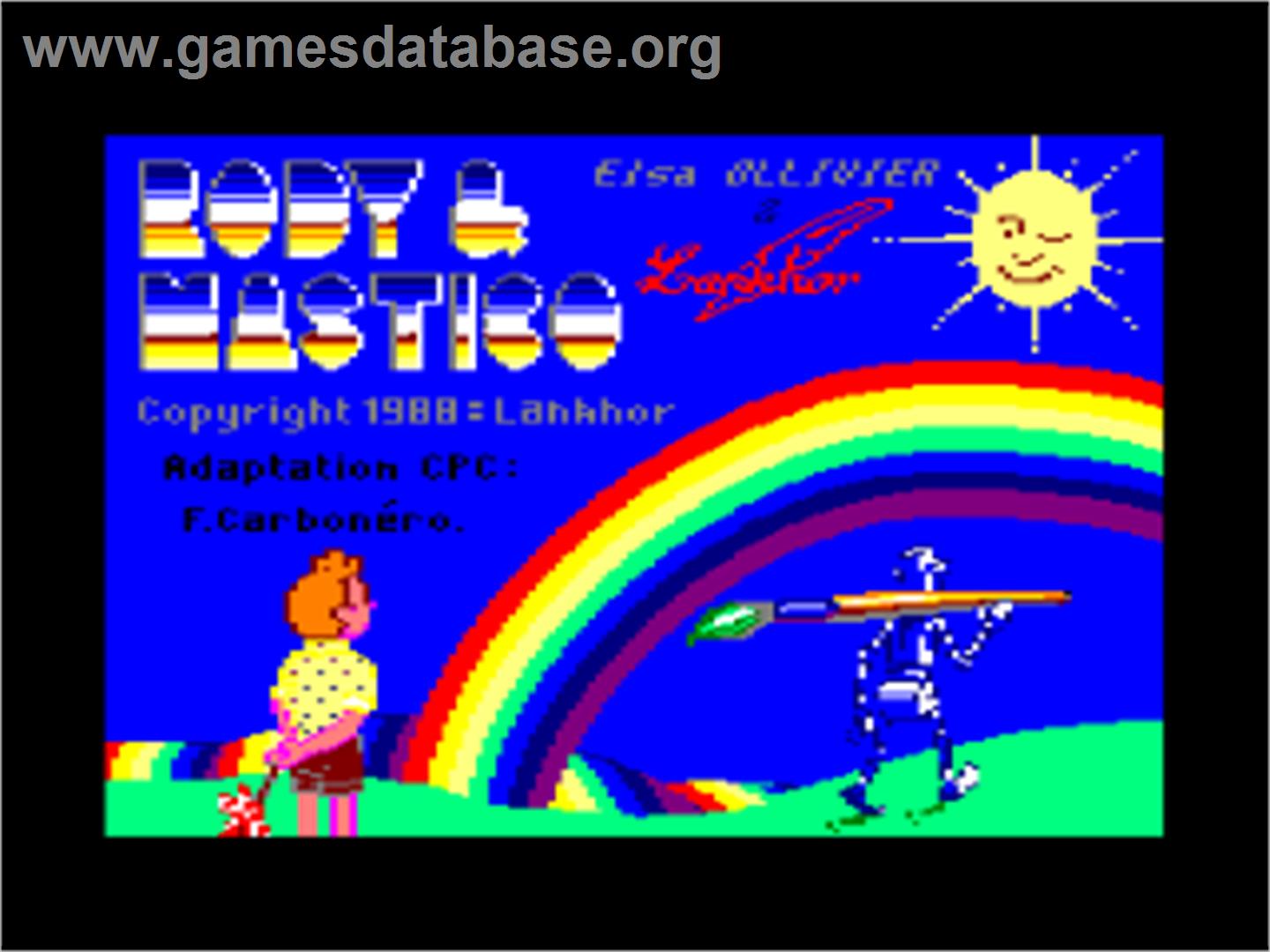 Rody And Mastico - Amstrad CPC - Artwork - Title Screen