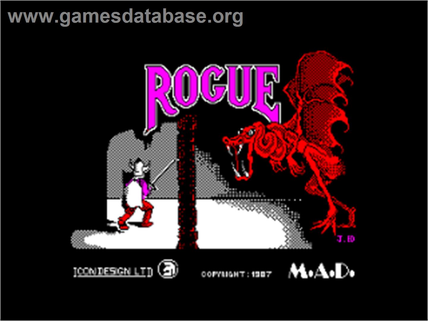 Rogue - Amstrad CPC - Artwork - Title Screen