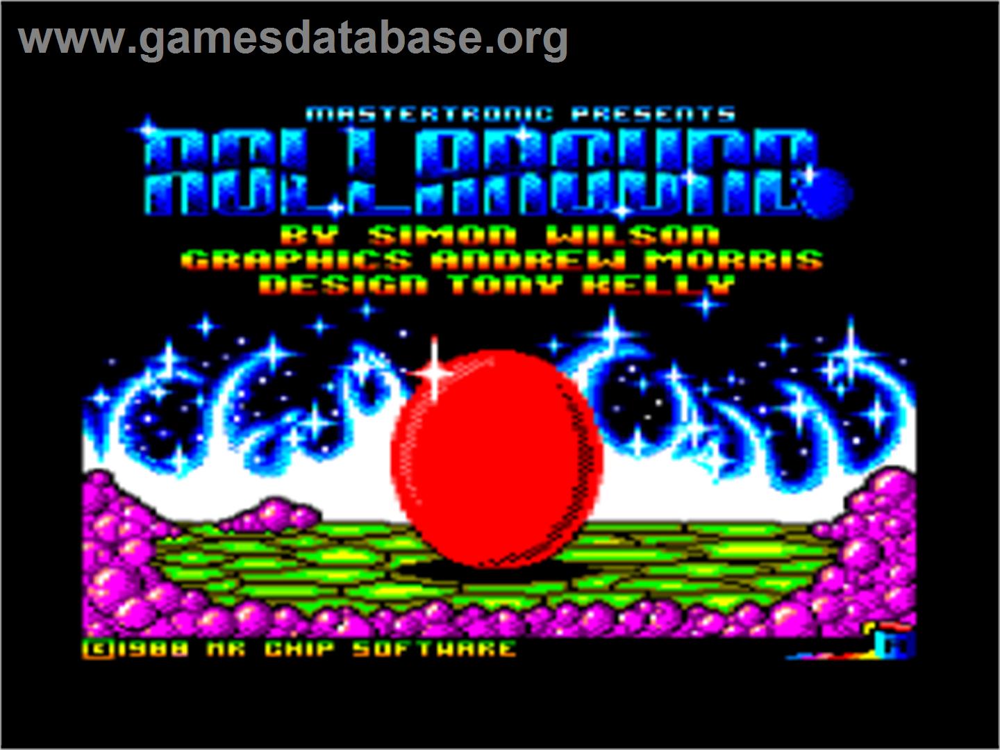 Rollaround - Amstrad CPC - Artwork - Title Screen