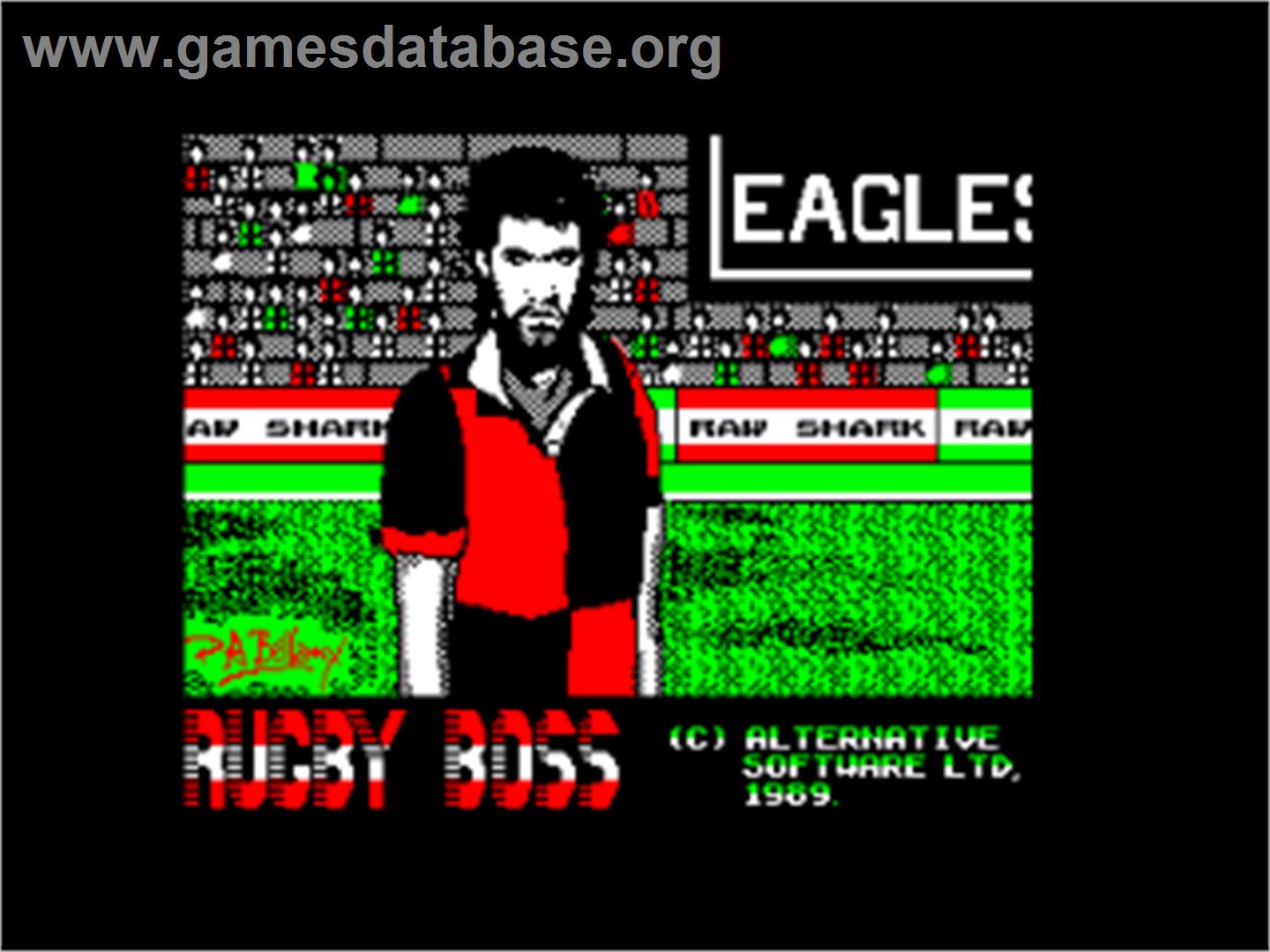 Rugby Boss - Amstrad CPC - Artwork - Title Screen