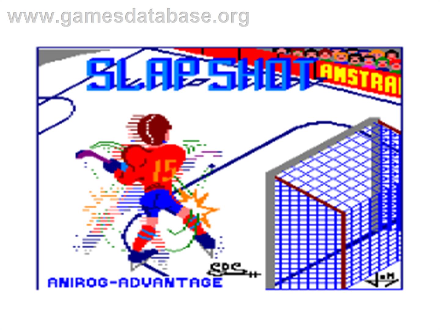 SLAP-SHOT! Hockey - Amstrad CPC - Artwork - Title Screen