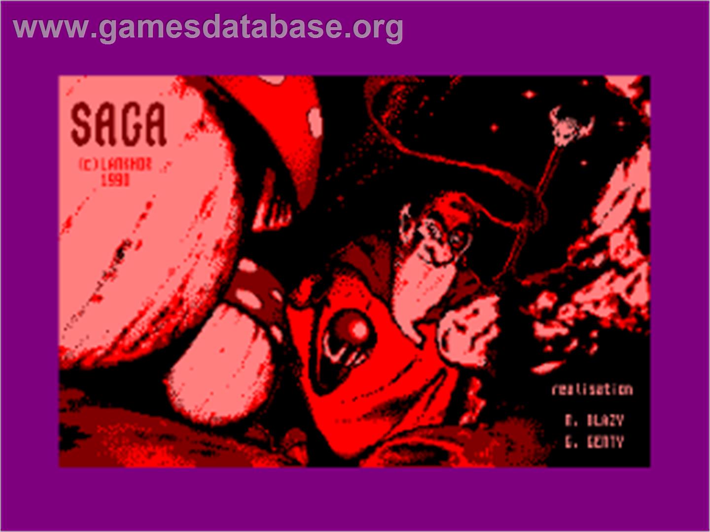 Saga - Amstrad CPC - Artwork - Title Screen
