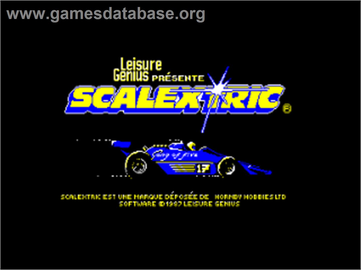 Scalextric - Amstrad CPC - Artwork - Title Screen