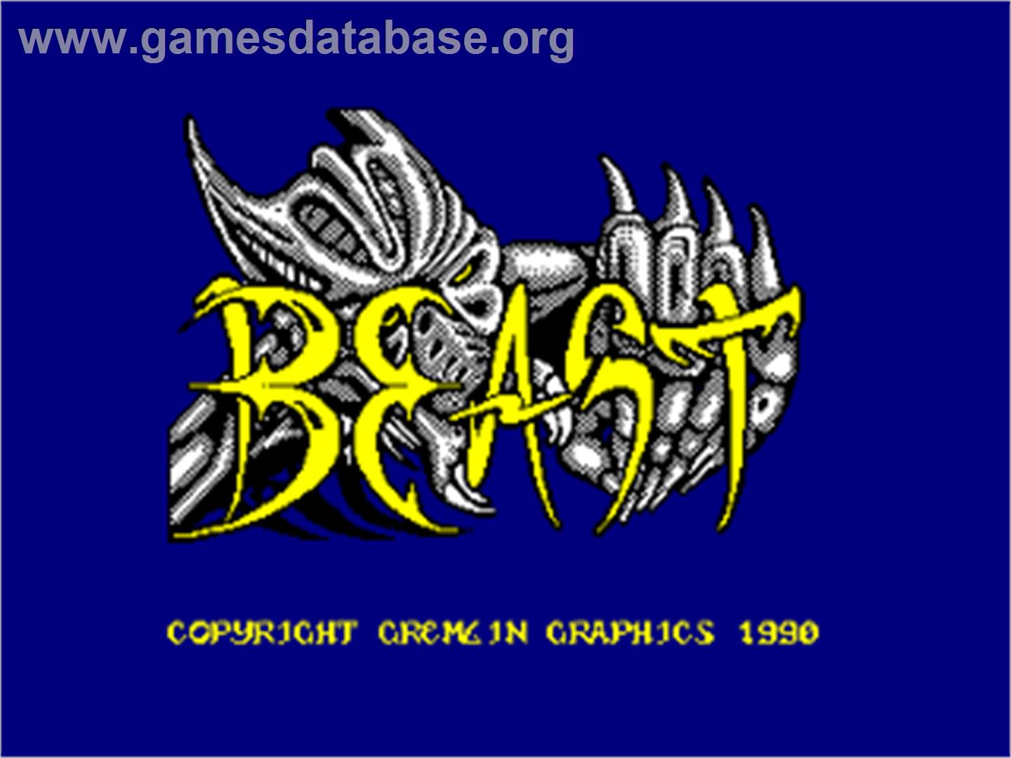 Shadow Of The Beast - Amstrad CPC - Artwork - Title Screen