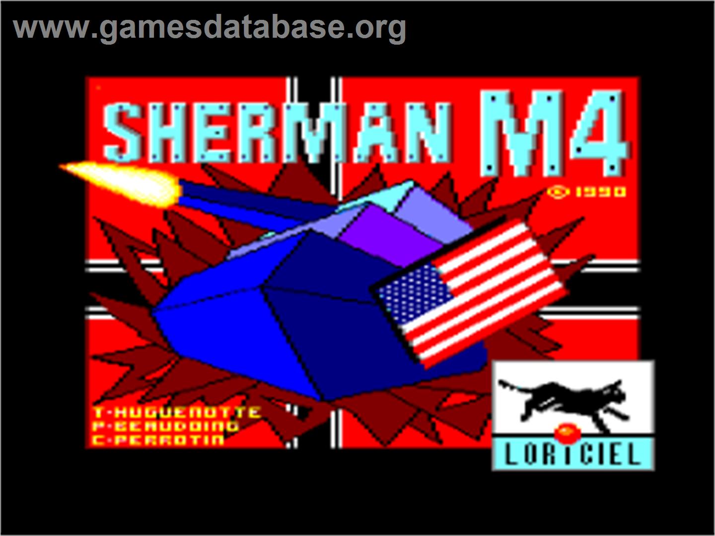 Sherman M4 - Amstrad CPC - Artwork - Title Screen
