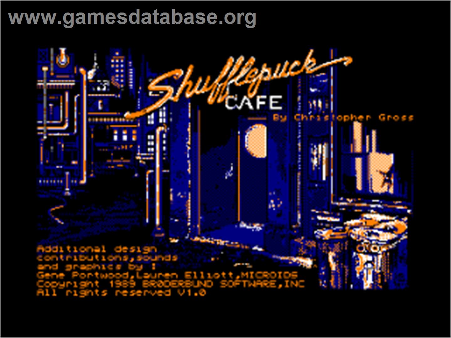 Shufflepuck Café - Amstrad CPC - Artwork - Title Screen