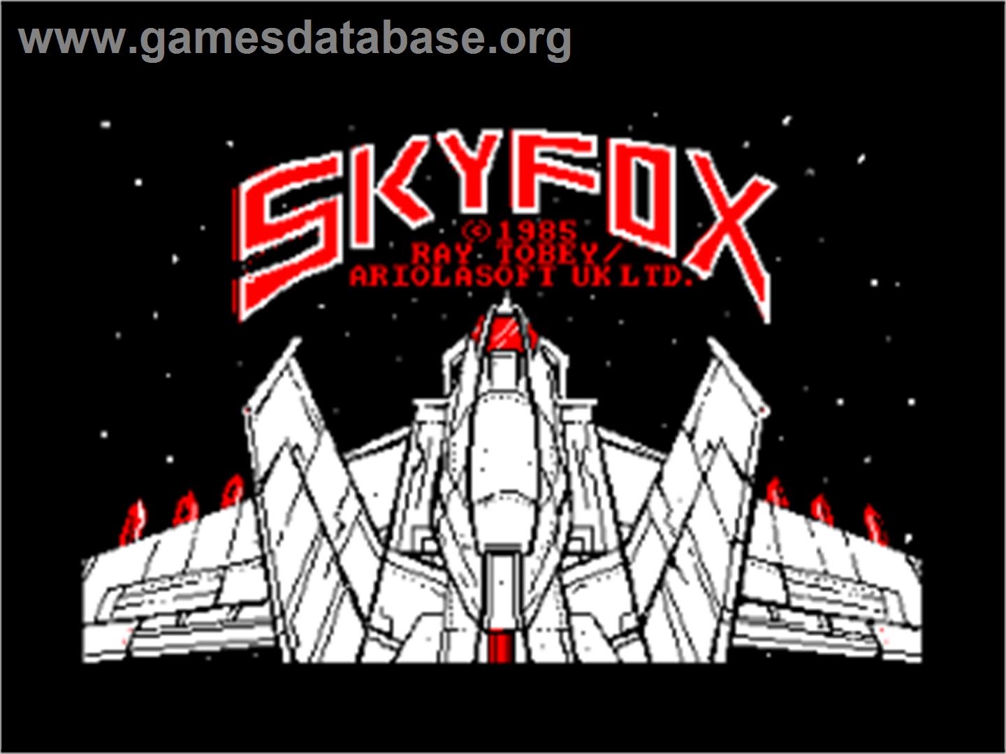 Sky Fox - Amstrad CPC - Artwork - Title Screen