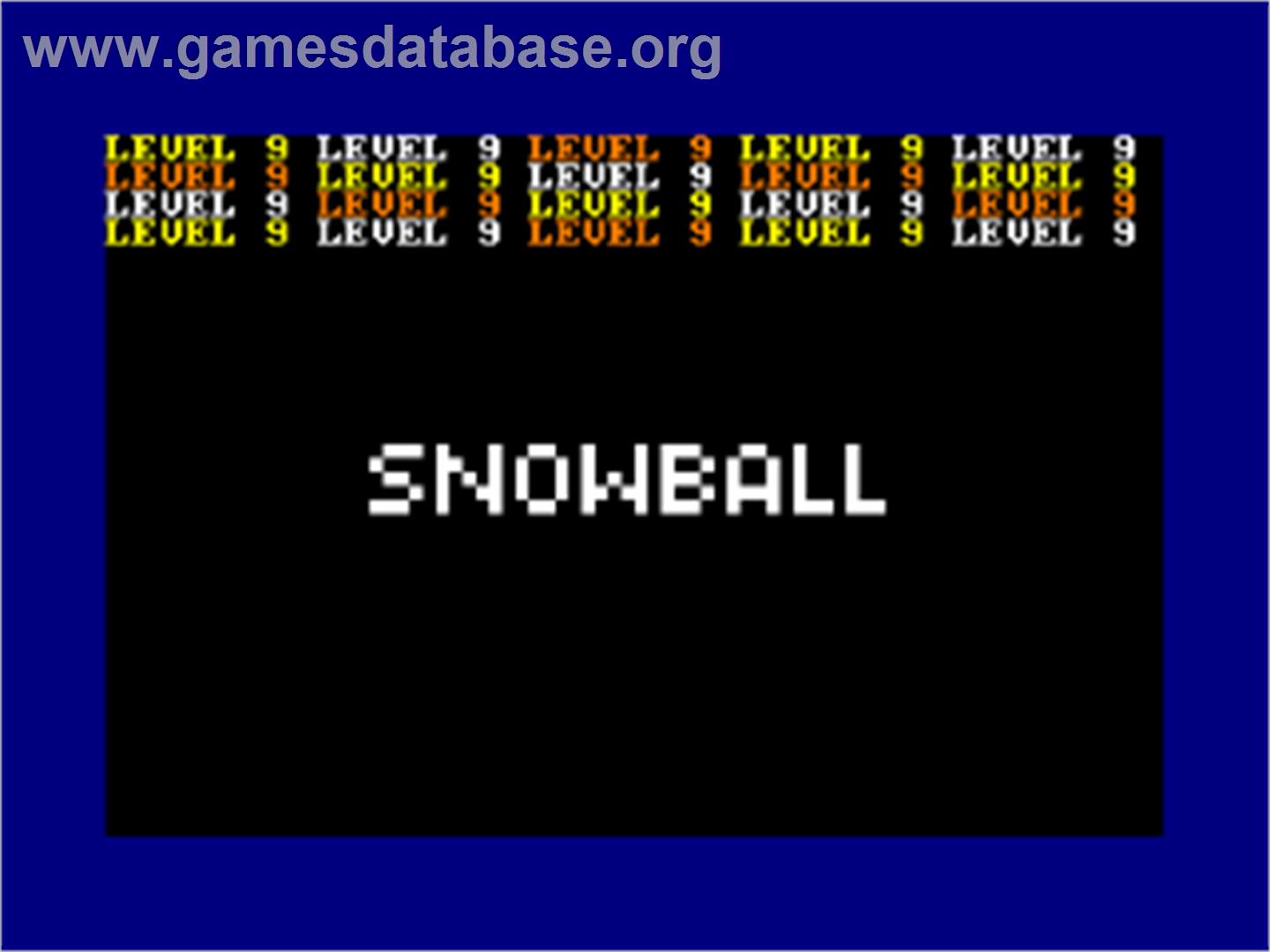 Snowball - Amstrad CPC - Artwork - Title Screen
