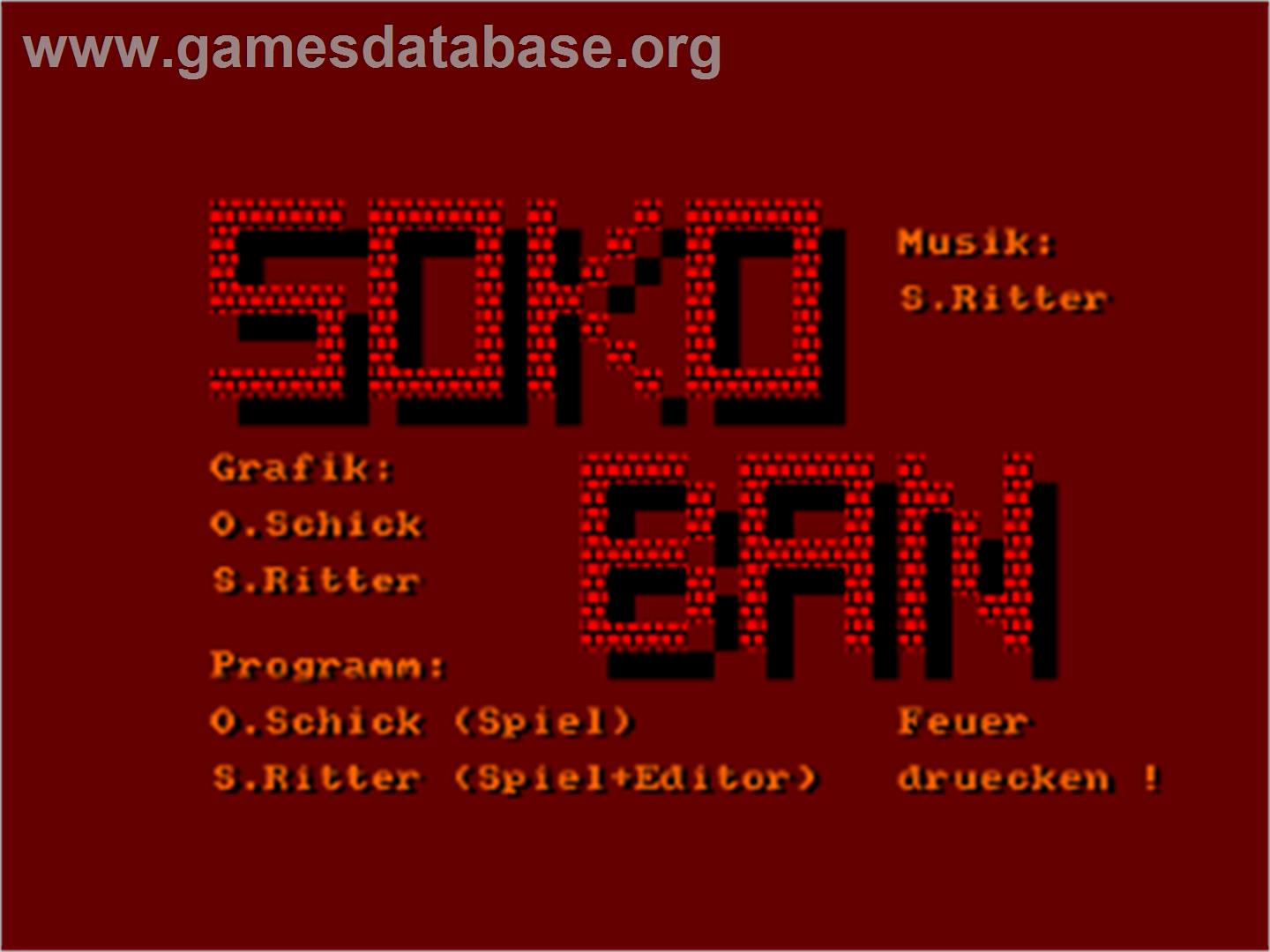 Soko-Ban - Amstrad CPC - Artwork - Title Screen