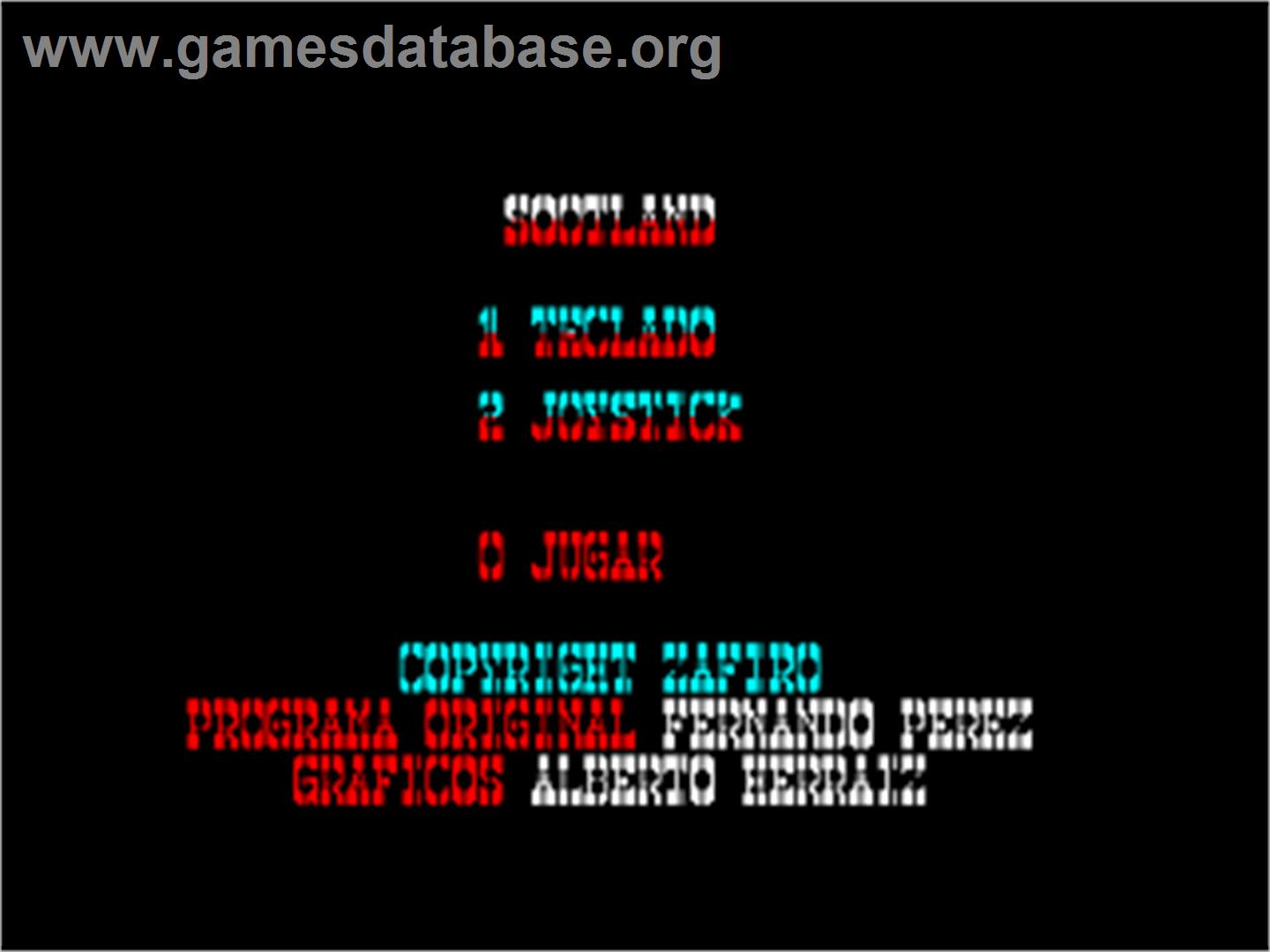 Sootland - Amstrad CPC - Artwork - Title Screen