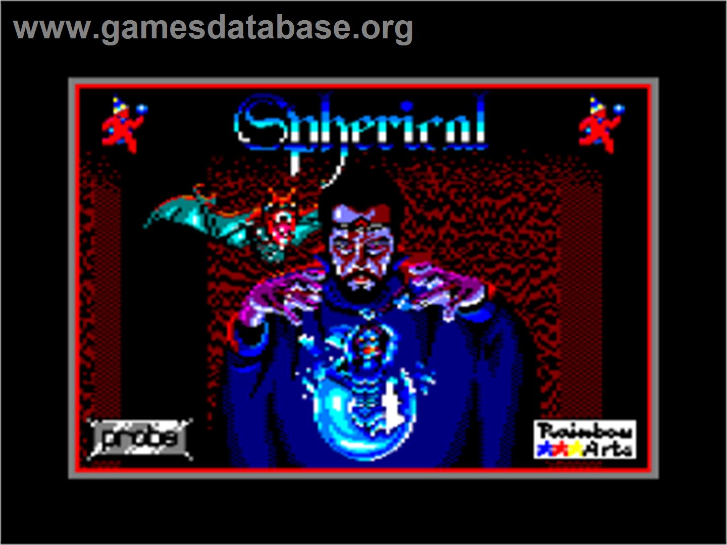 Spherical - Amstrad CPC - Artwork - Title Screen