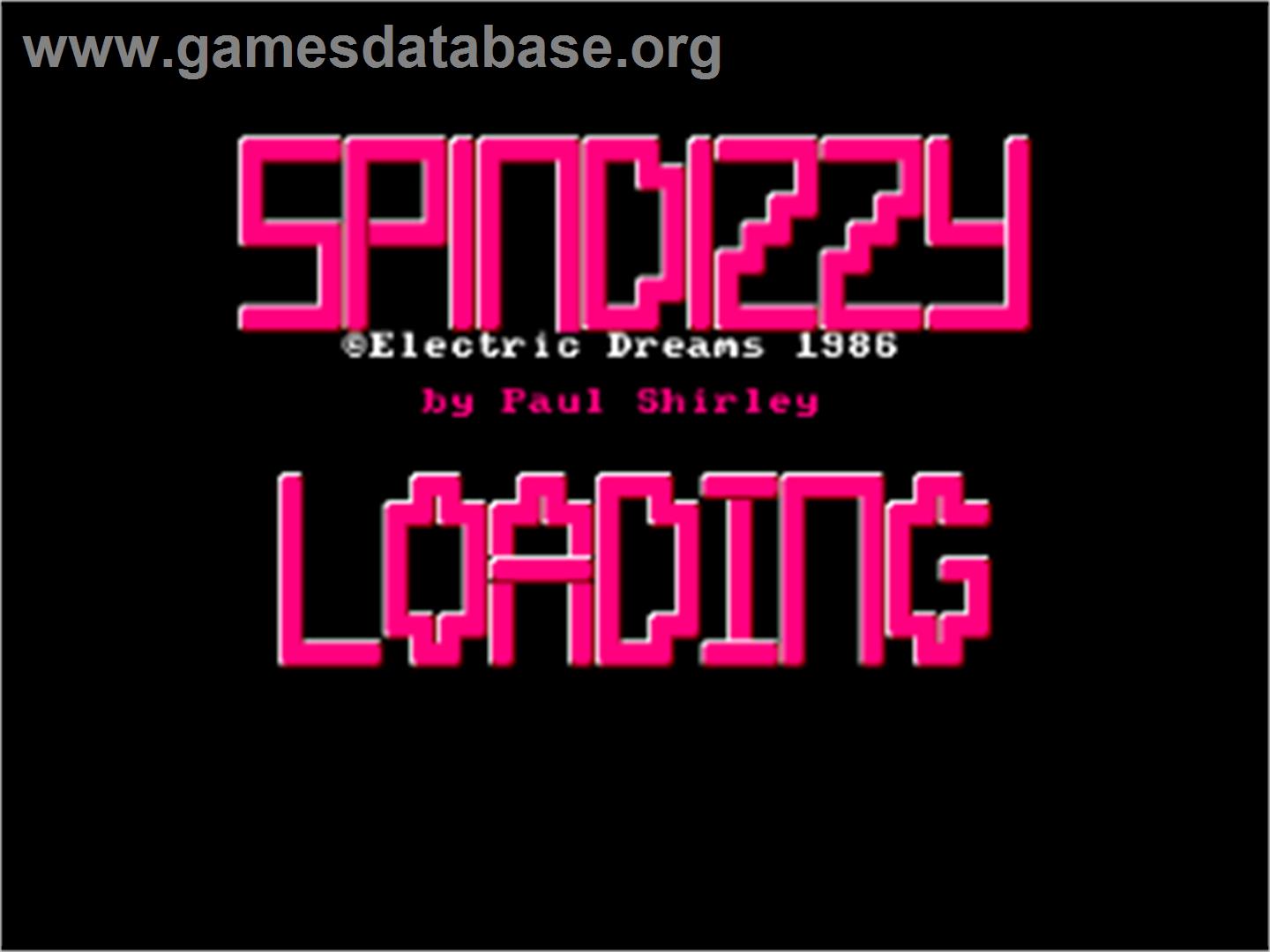 Spindizzy - Amstrad CPC - Artwork - Title Screen
