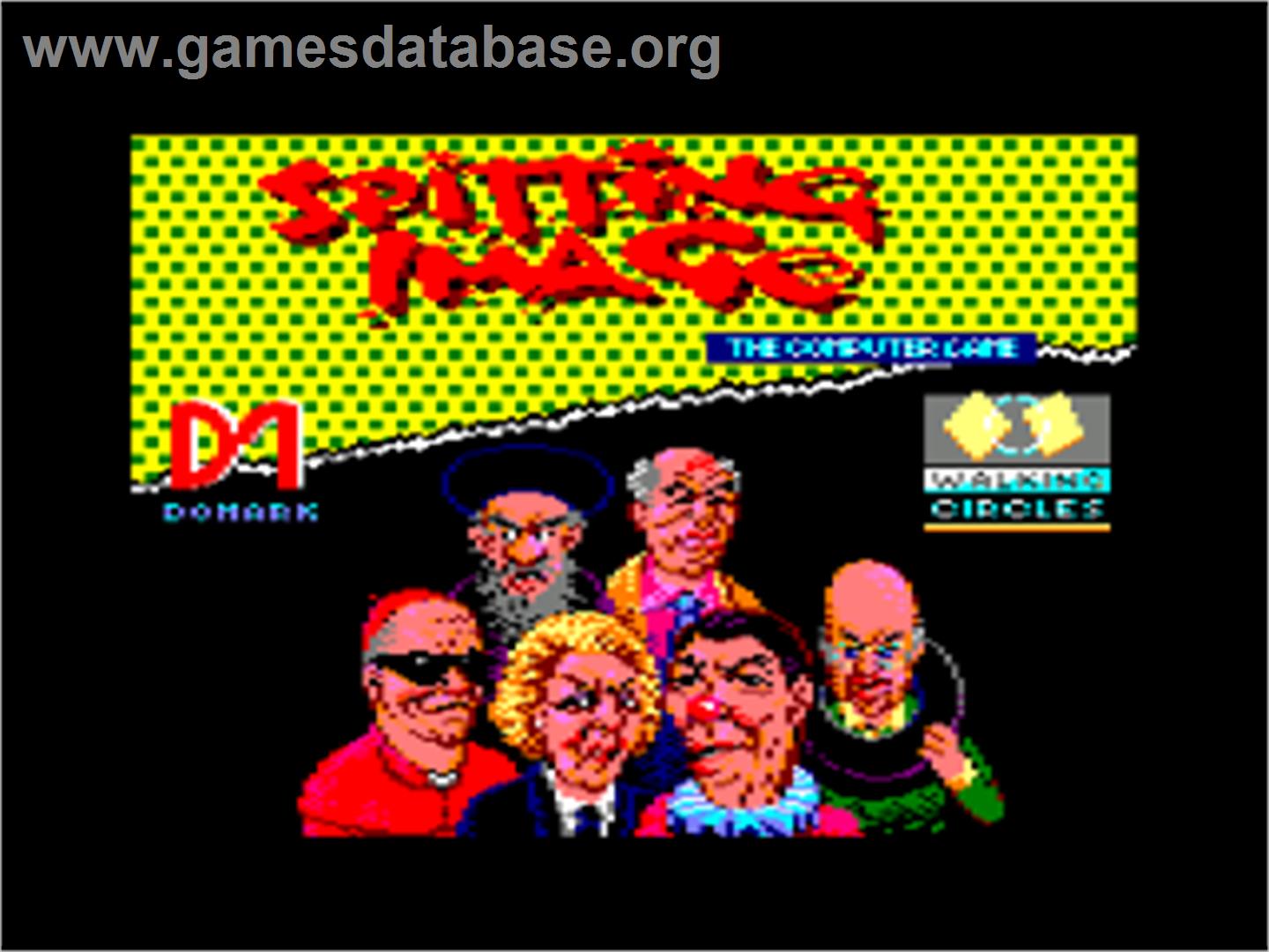 Spitting Image - The Computer Game - Amstrad CPC - Artwork - Title Screen