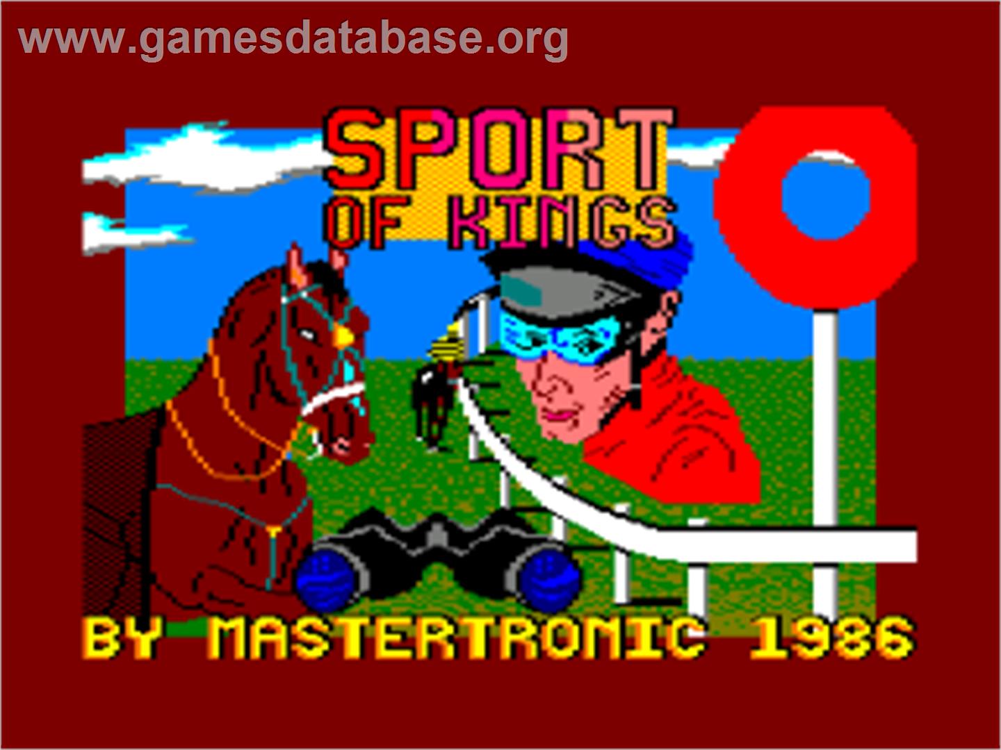 Sport Of Kings - Amstrad CPC - Artwork - Title Screen