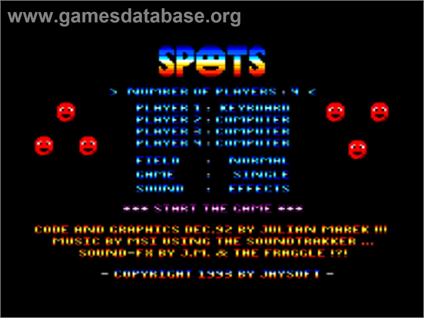 Spots - Amstrad CPC - Artwork - Title Screen