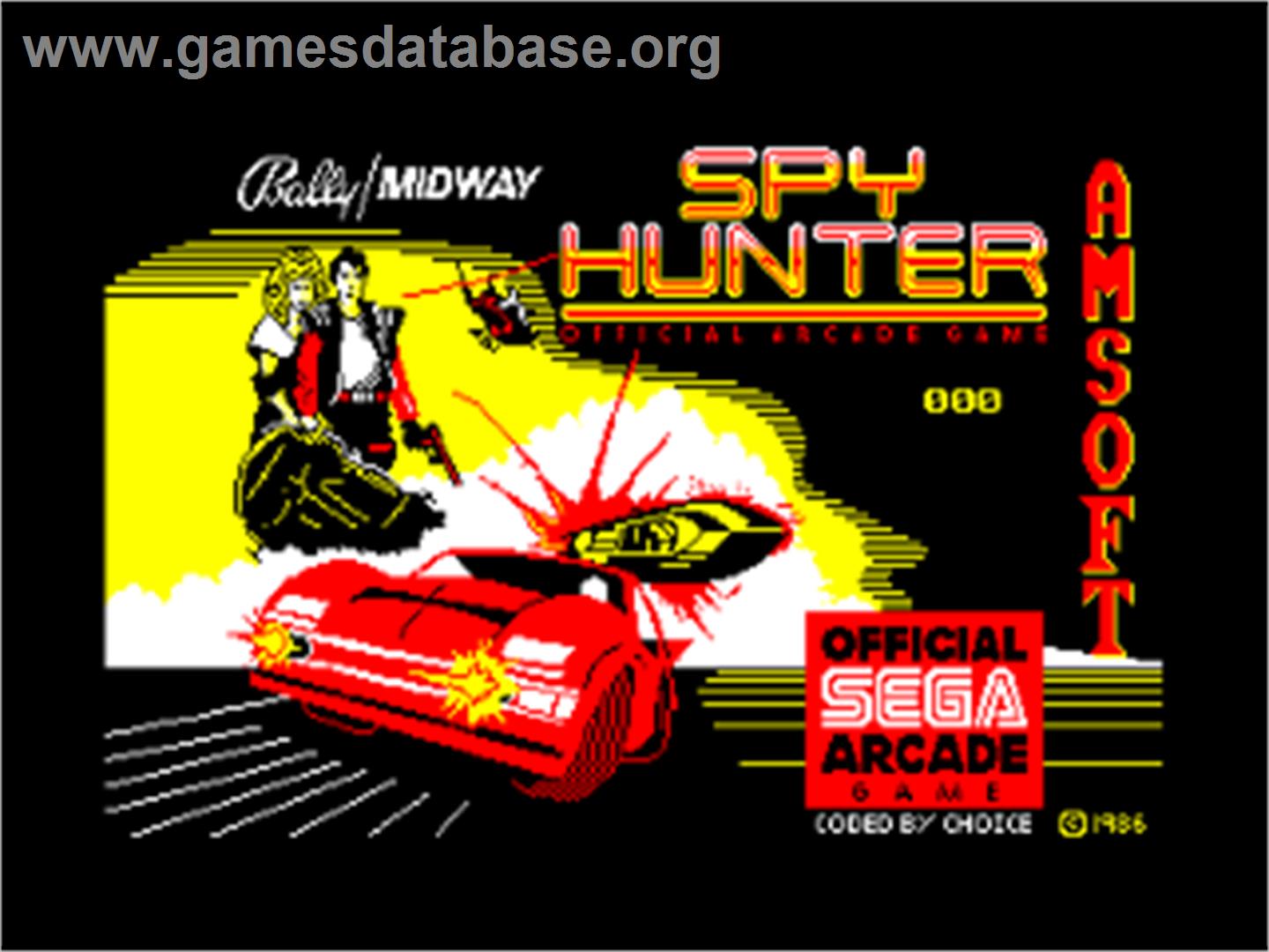 Spy Hunter - Amstrad CPC - Artwork - Title Screen